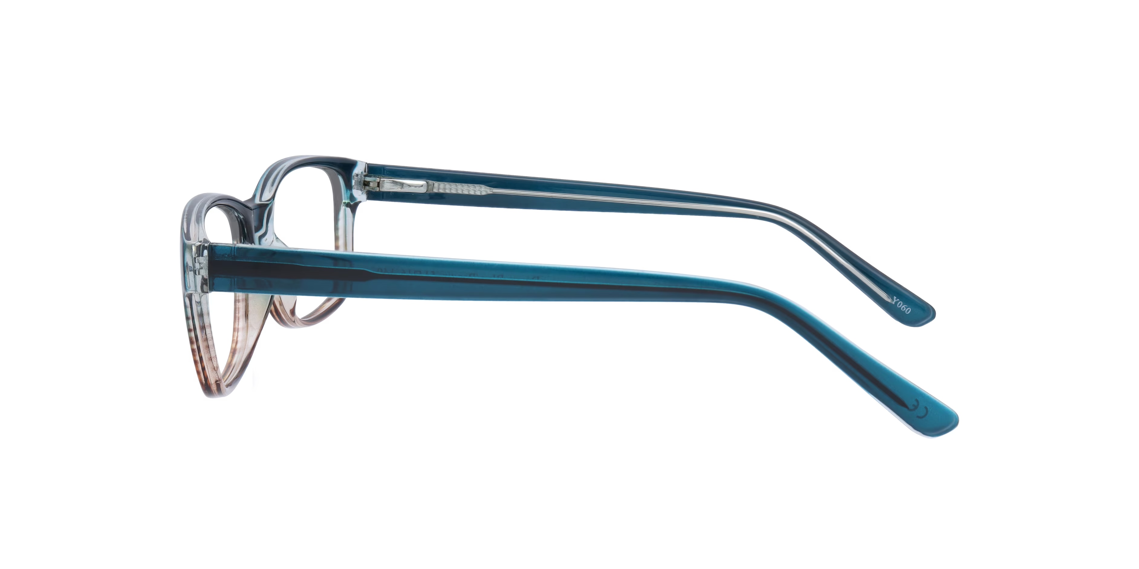 Dewy Rectangle Blue & Brown Full Rim Eyeglasses 7 Dewy Rectangle Blue & Brown Full Rim Eyeglasses