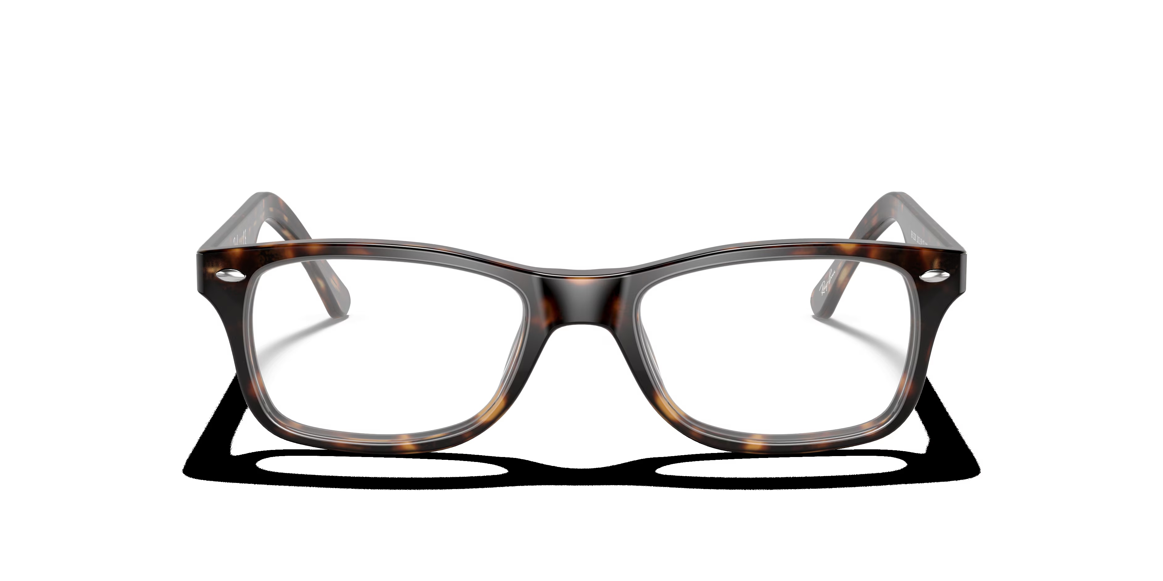 RB5228 - Square Dark Havana Frame Eyeglasses