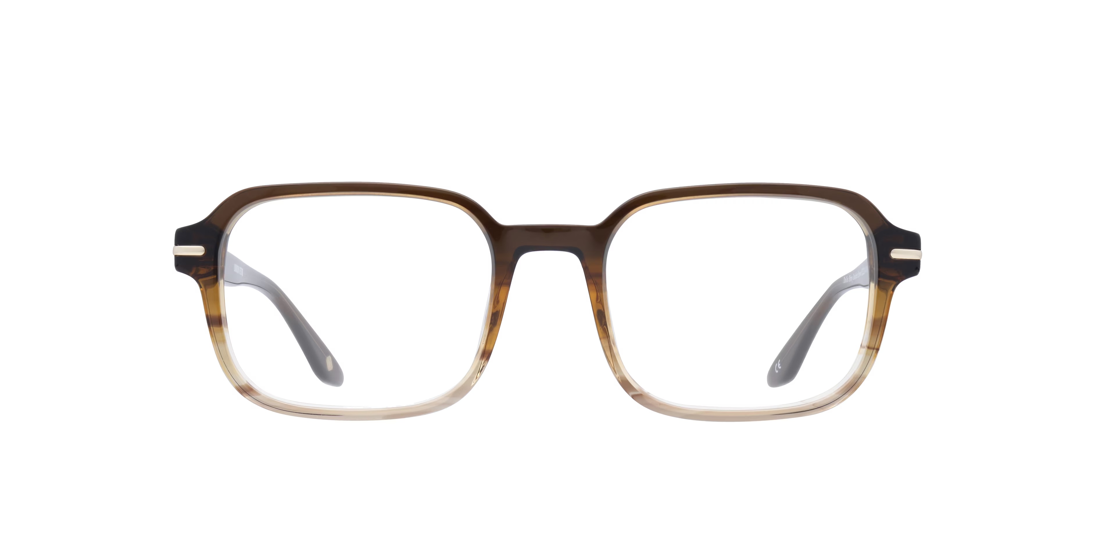 Dollis Oval Shiny Gradient Brown Full Rim Eyeglasses
