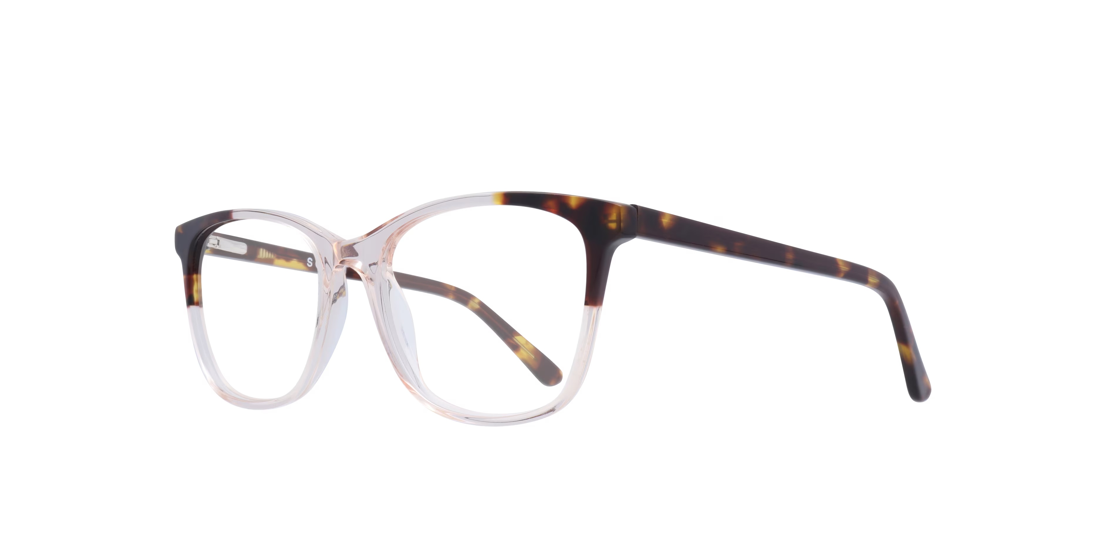Dakota Rectangle Crystal Nude & Havana Glasses for Women 4 Dakota Rectangle Crystal Nude & Havana Glasses for Women