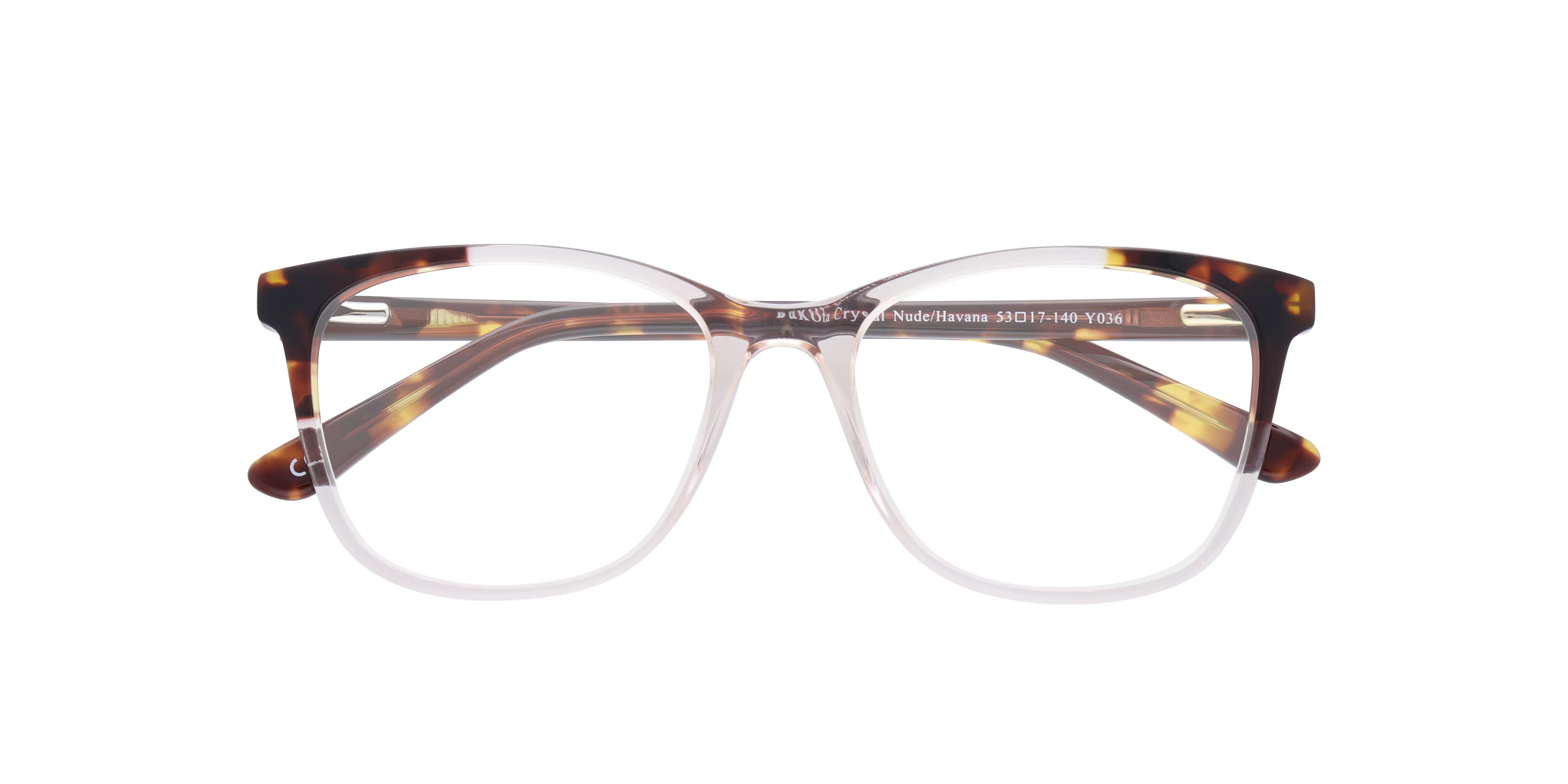 Dakota Rectangle Crystal Nude & Havana Glasses for Women 6 Dakota Rectangle Crystal Nude & Havana Glasses for Women