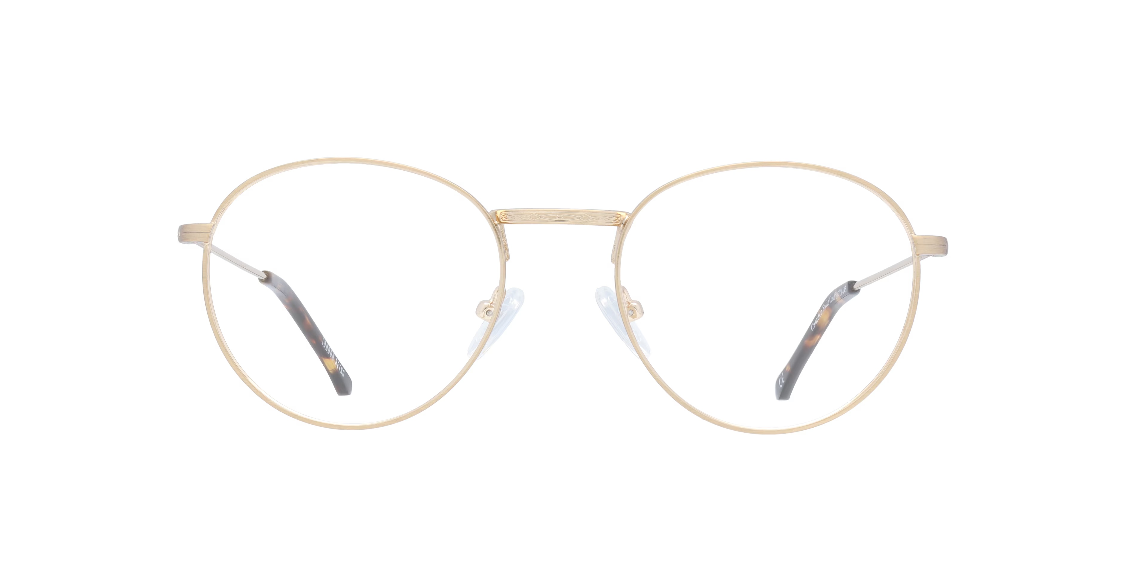 Camden Phantos Satin Gold Full Rim Eyeglasses