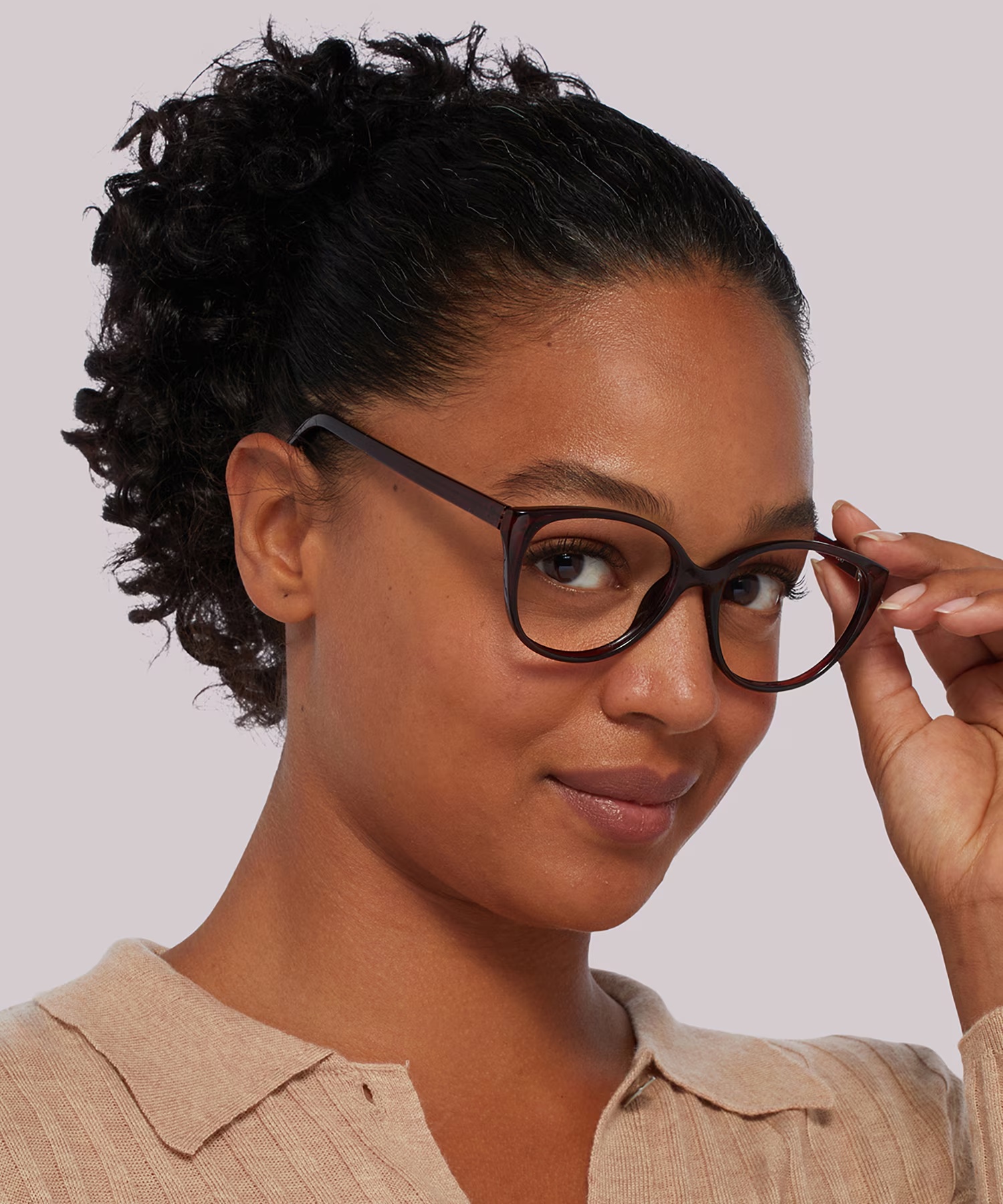 Dawn Cat Eye Brown Glasses for Women 3 Dawn Cat Eye Brown Glasses for Women