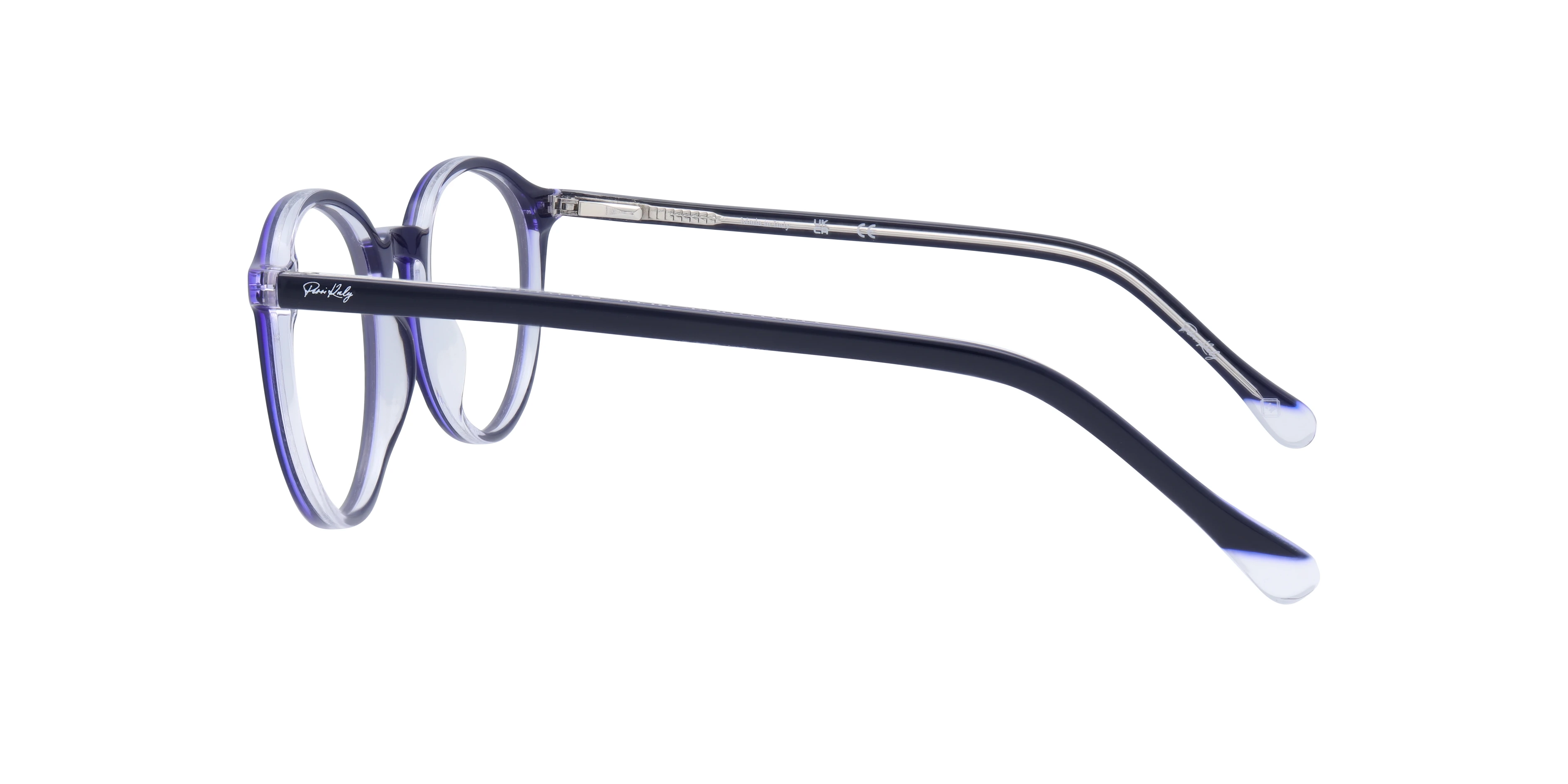 ZEROTHREE Round Blue Full Rim Eyeglasses 4 ZEROTHREE Round Blue Full Rim Eyeglasses