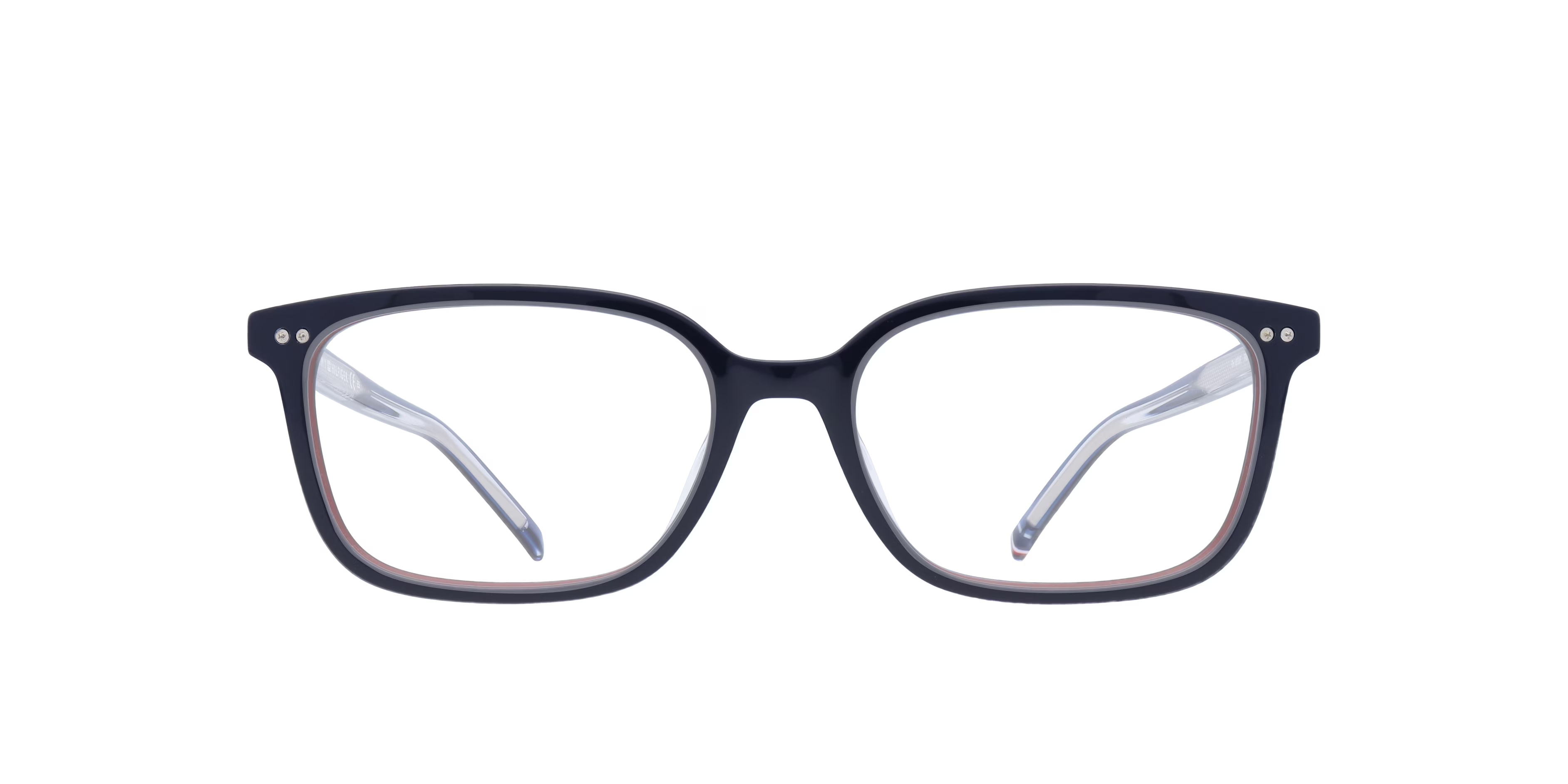 TH 1870 & F - Rectangle Blue Frame Glasses For Men