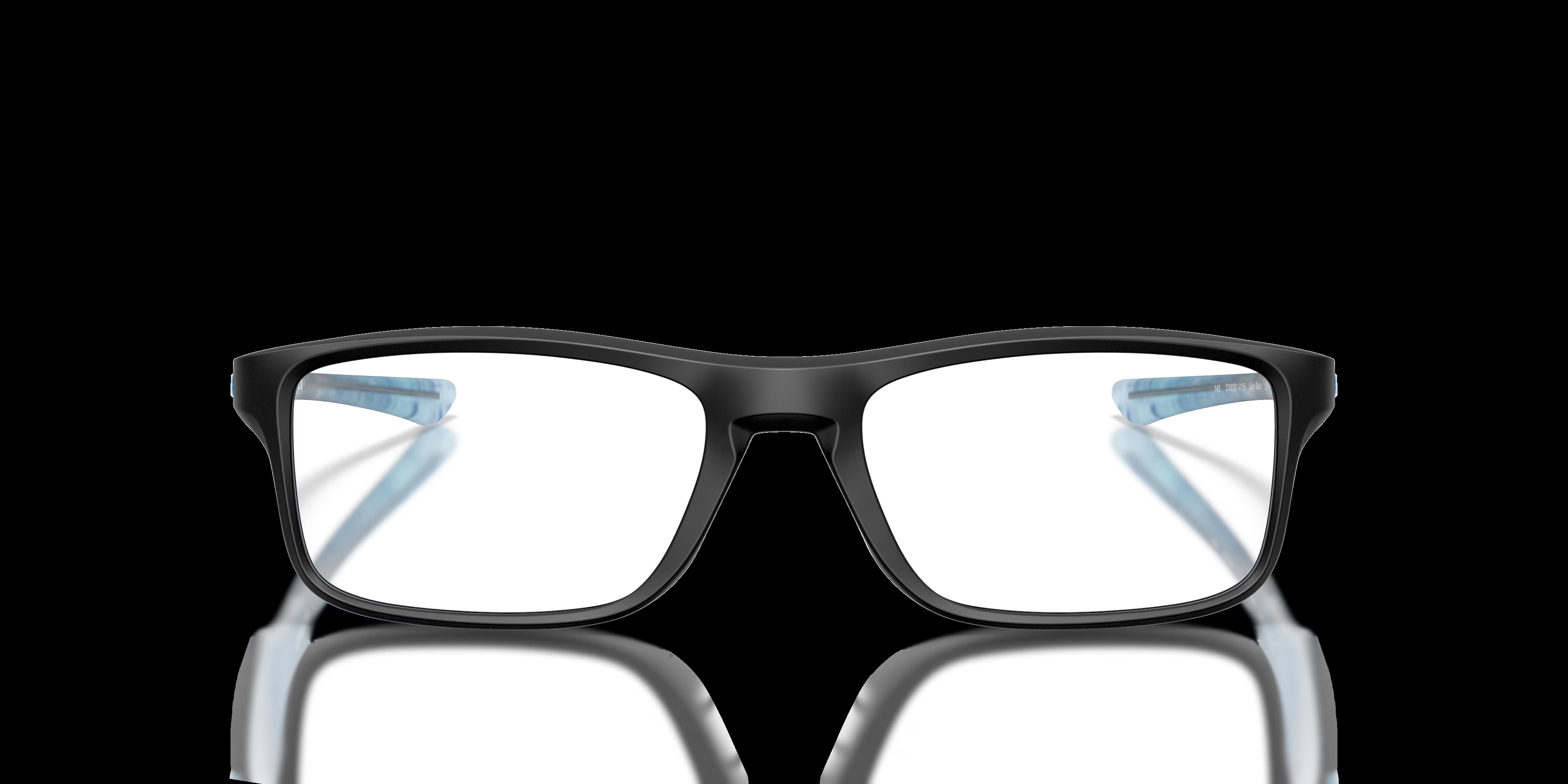 Plank 2.0 - Rectangle Satin Black Frame Eyeglasses