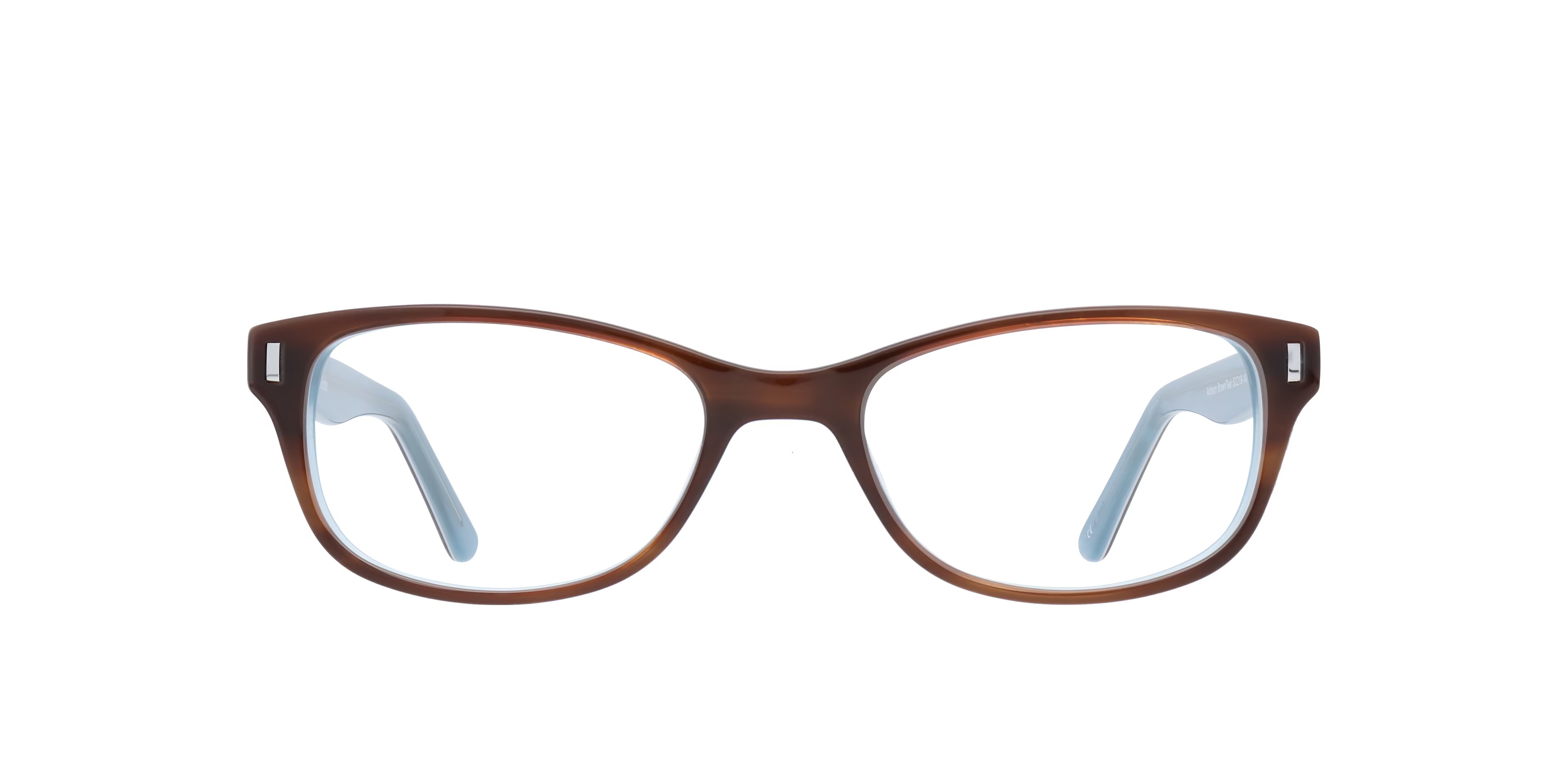 Addison Rectangle Brown & Teal Glasses for Women