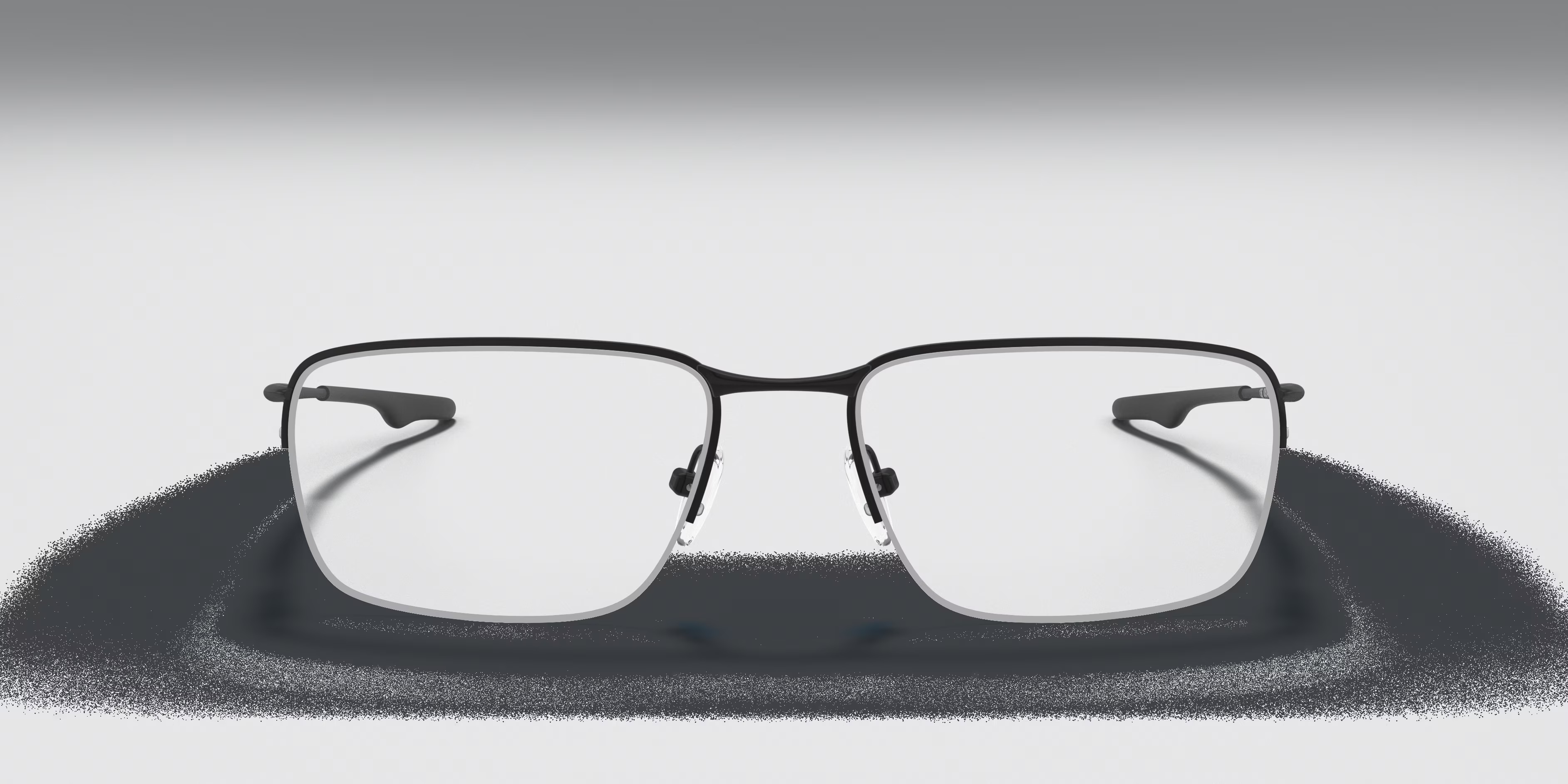 Wingback SQ - Square Satin Black Frame Glasses For Men