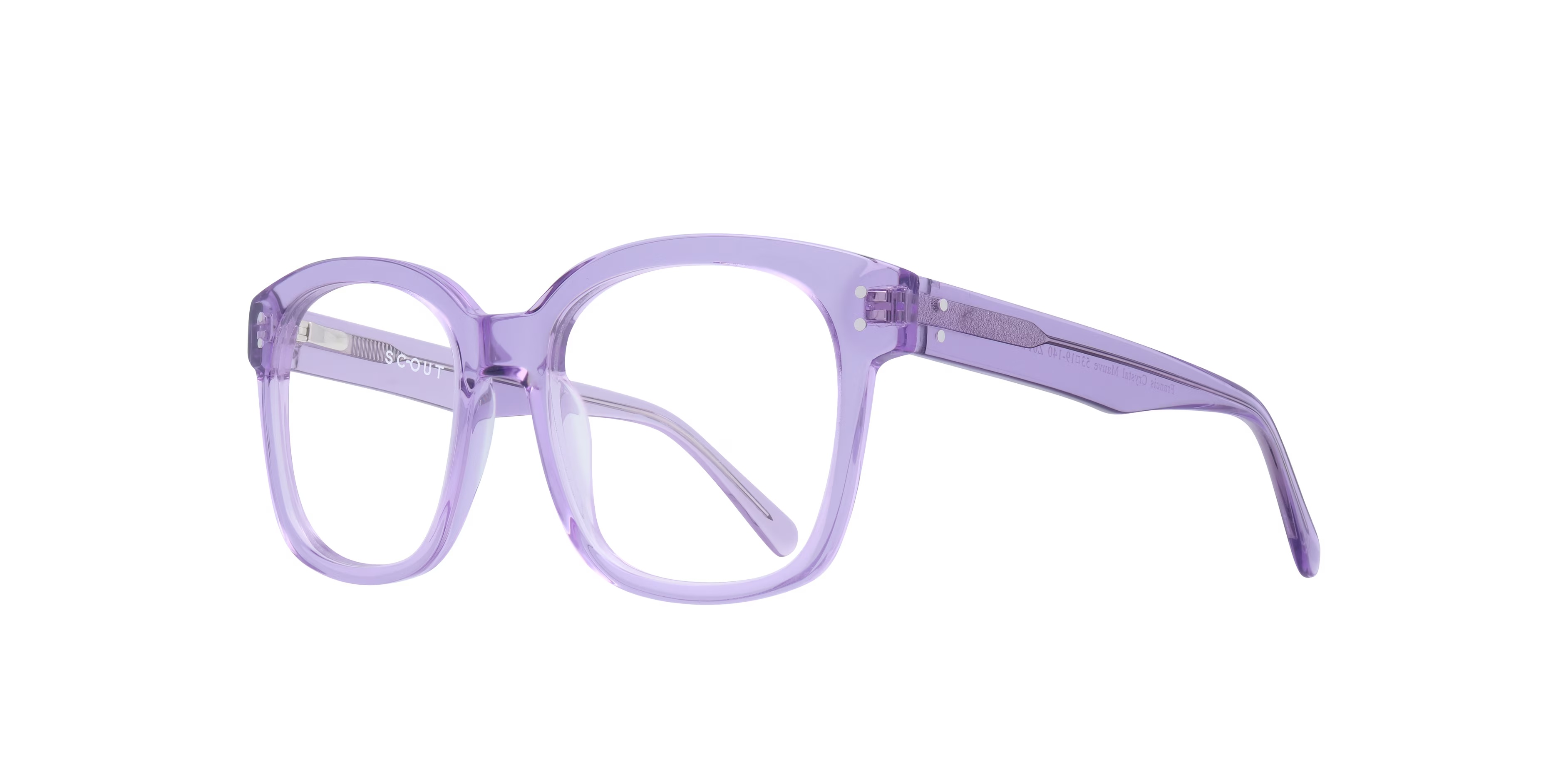Francis Square Crystal Mauve Glasses for Women 4 Francis Square Crystal Mauve Glasses for Women