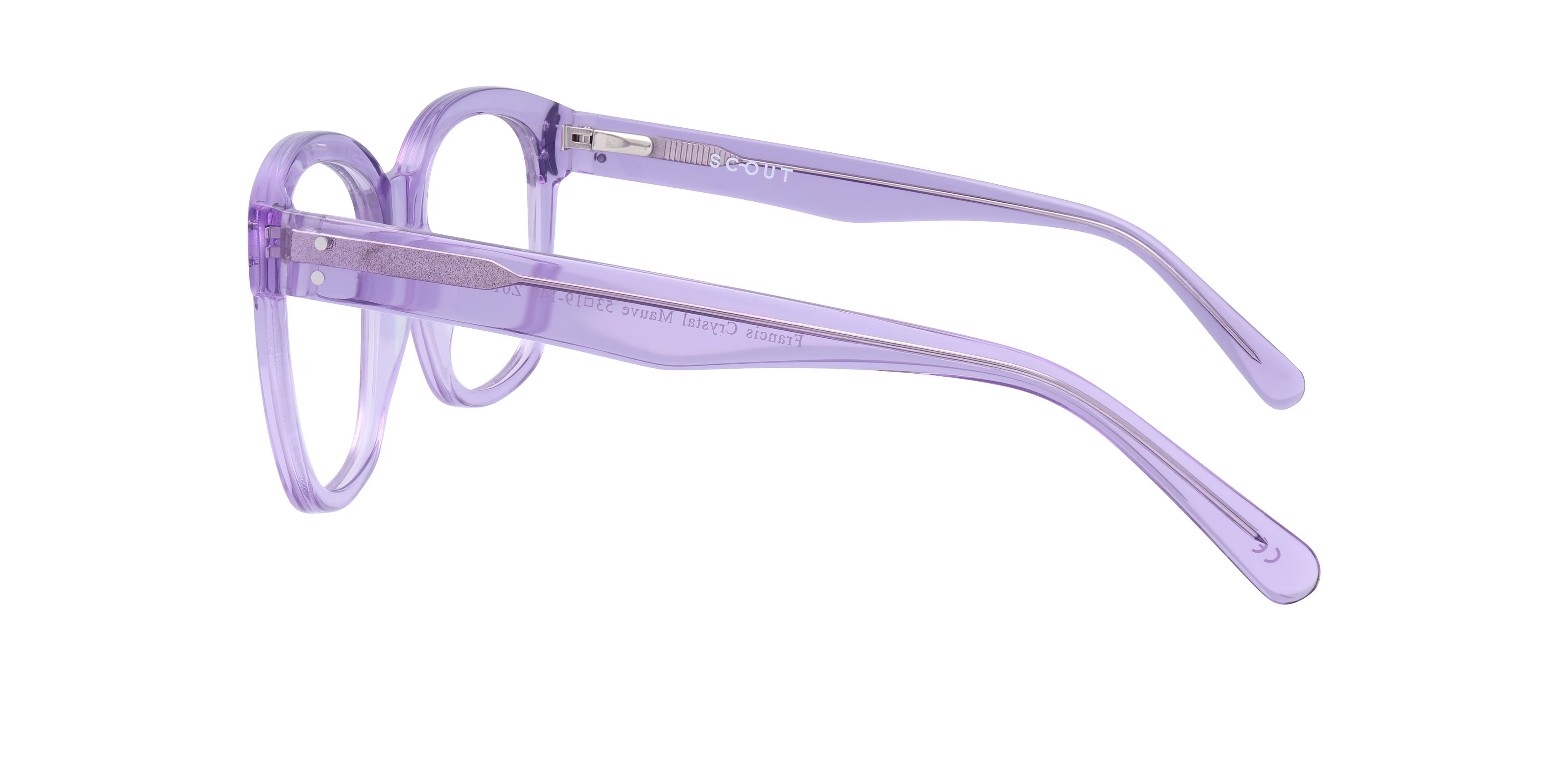 Francis Square Crystal Mauve Glasses for Women 5 Francis Square Crystal Mauve Glasses for Women