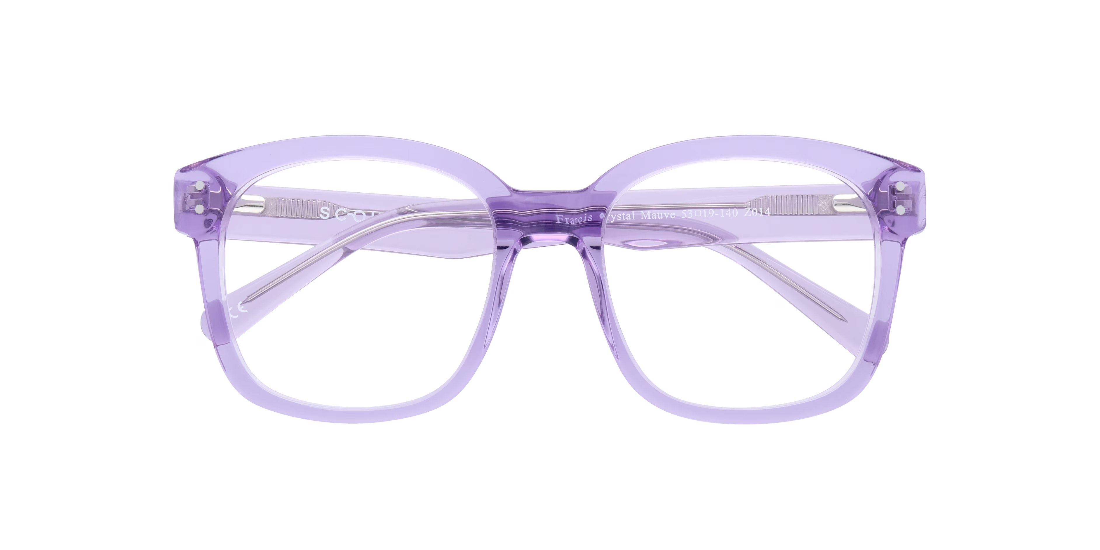 Francis Square Crystal Mauve Glasses for Women 6 Francis Square Crystal Mauve Glasses for Women