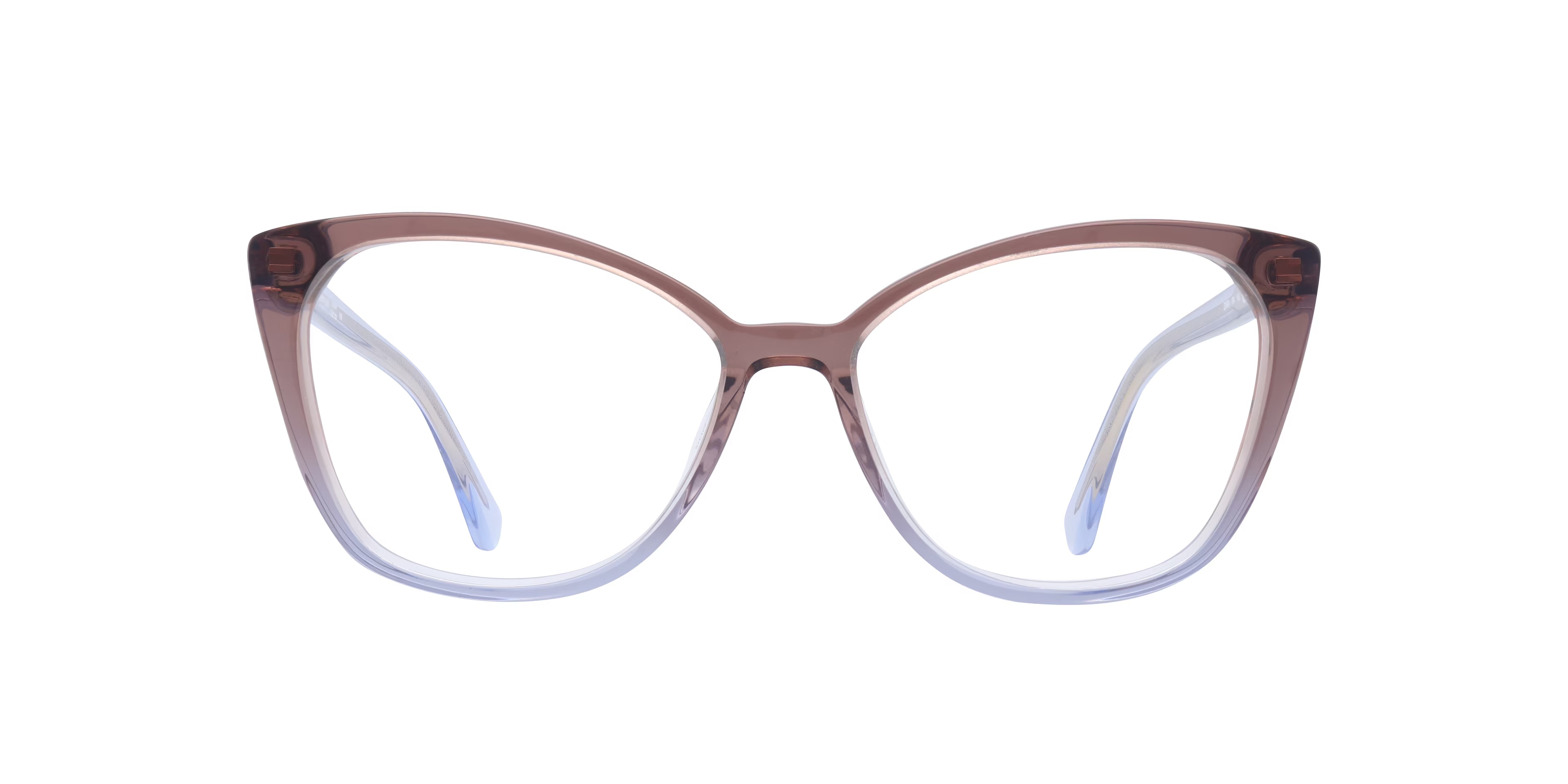 Zahra - Cat Eye Brown Blue Frame Glasses For Women