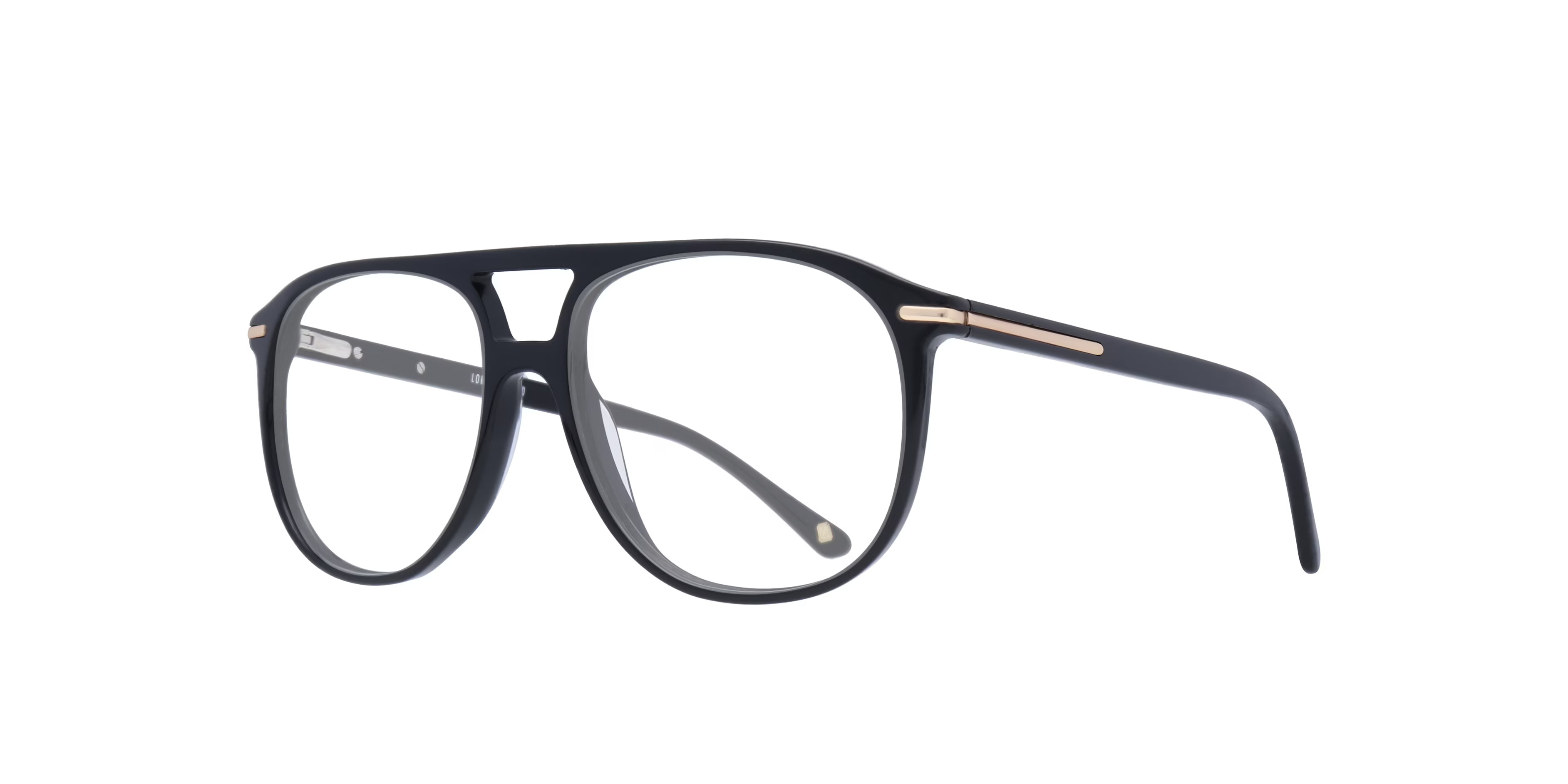 Gants Pilot Shiny Black Full Rim Eyeglasses 6 Gants Pilot Shiny Black Full Rim Eyeglasses