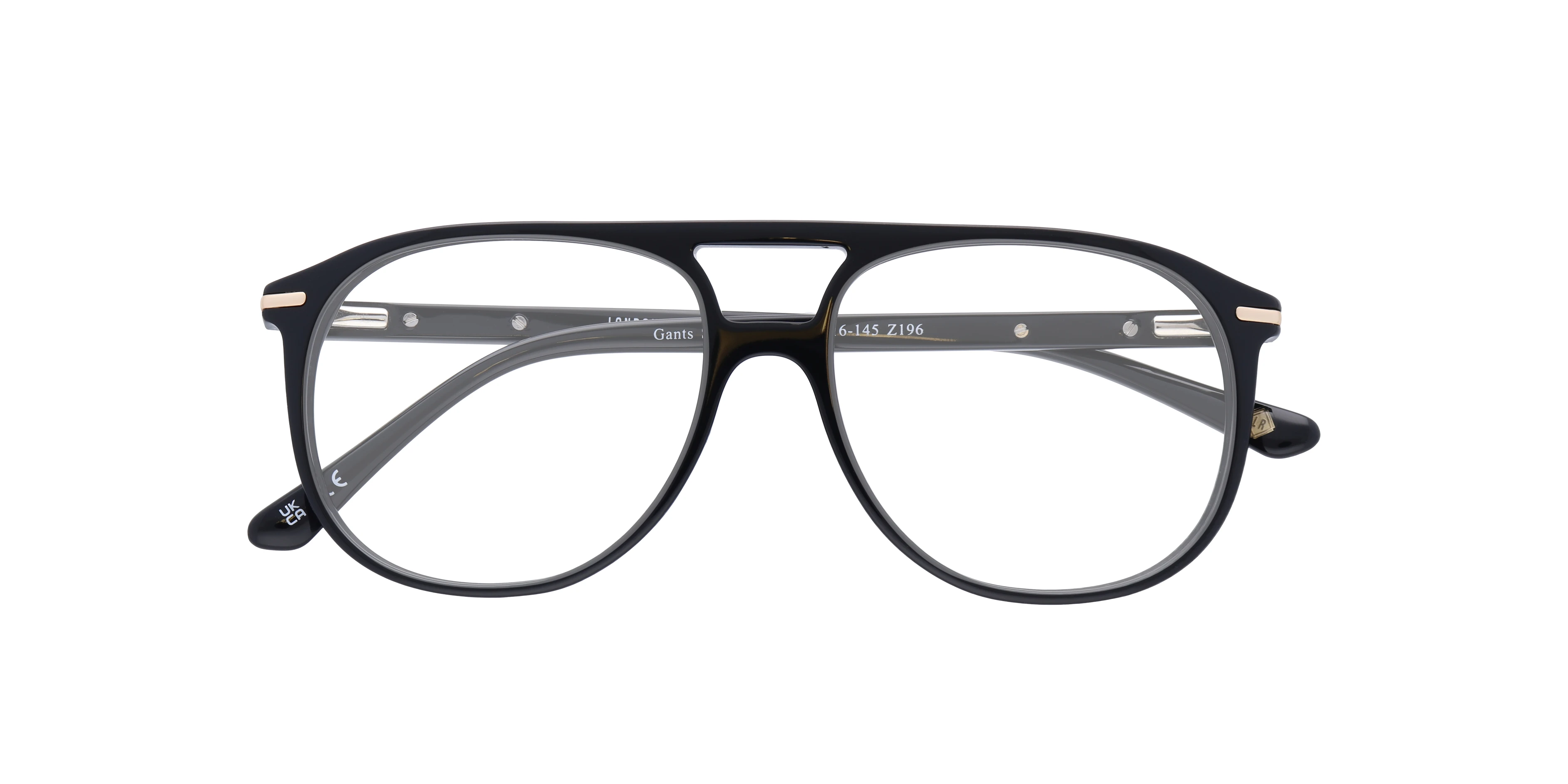 Gants Pilot Shiny Black Full Rim Eyeglasses 8 Gants Pilot Shiny Black Full Rim Eyeglasses