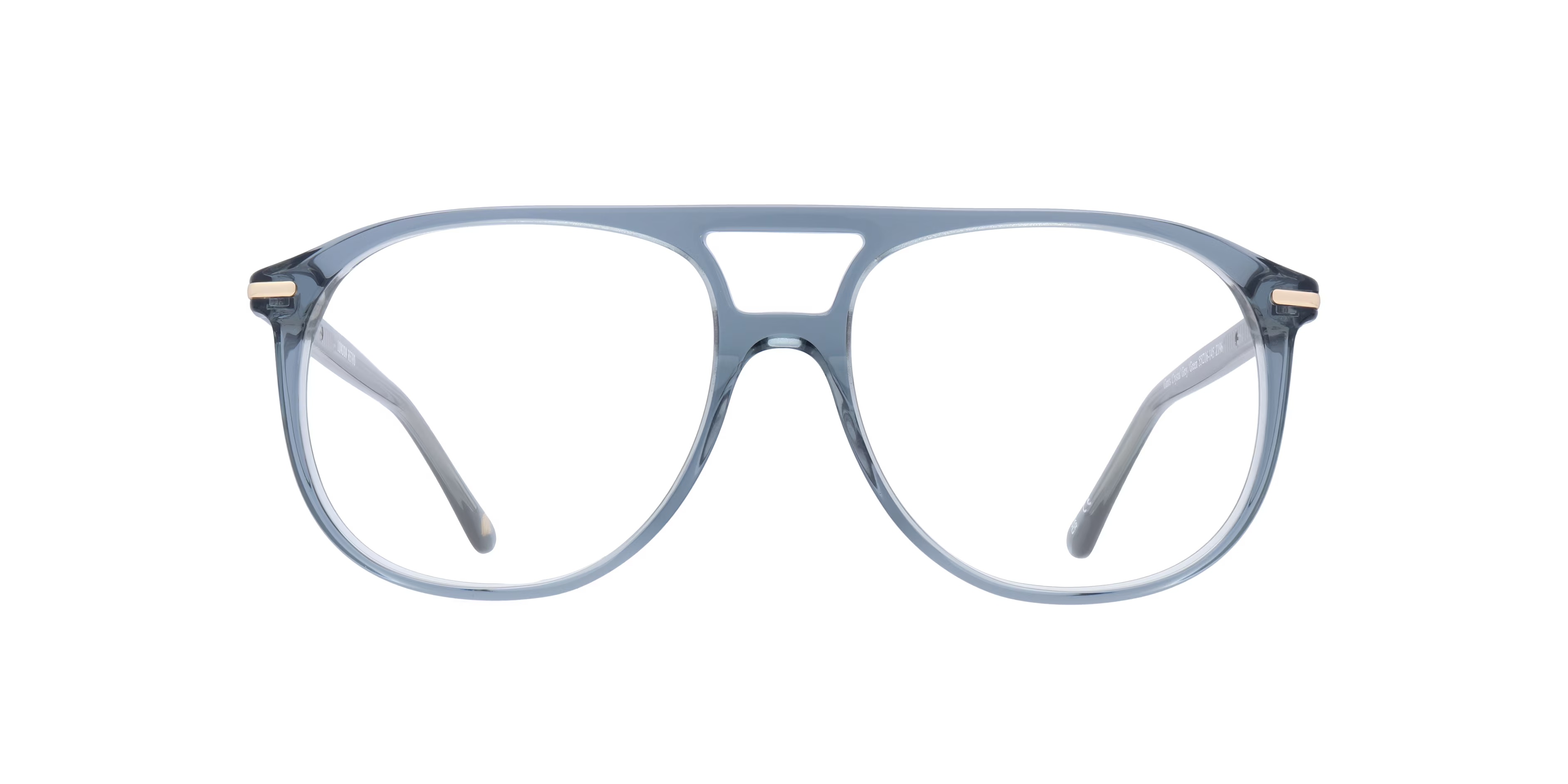 Gants Pilot Crystal Grey & Green Full Rim Eyeglasses