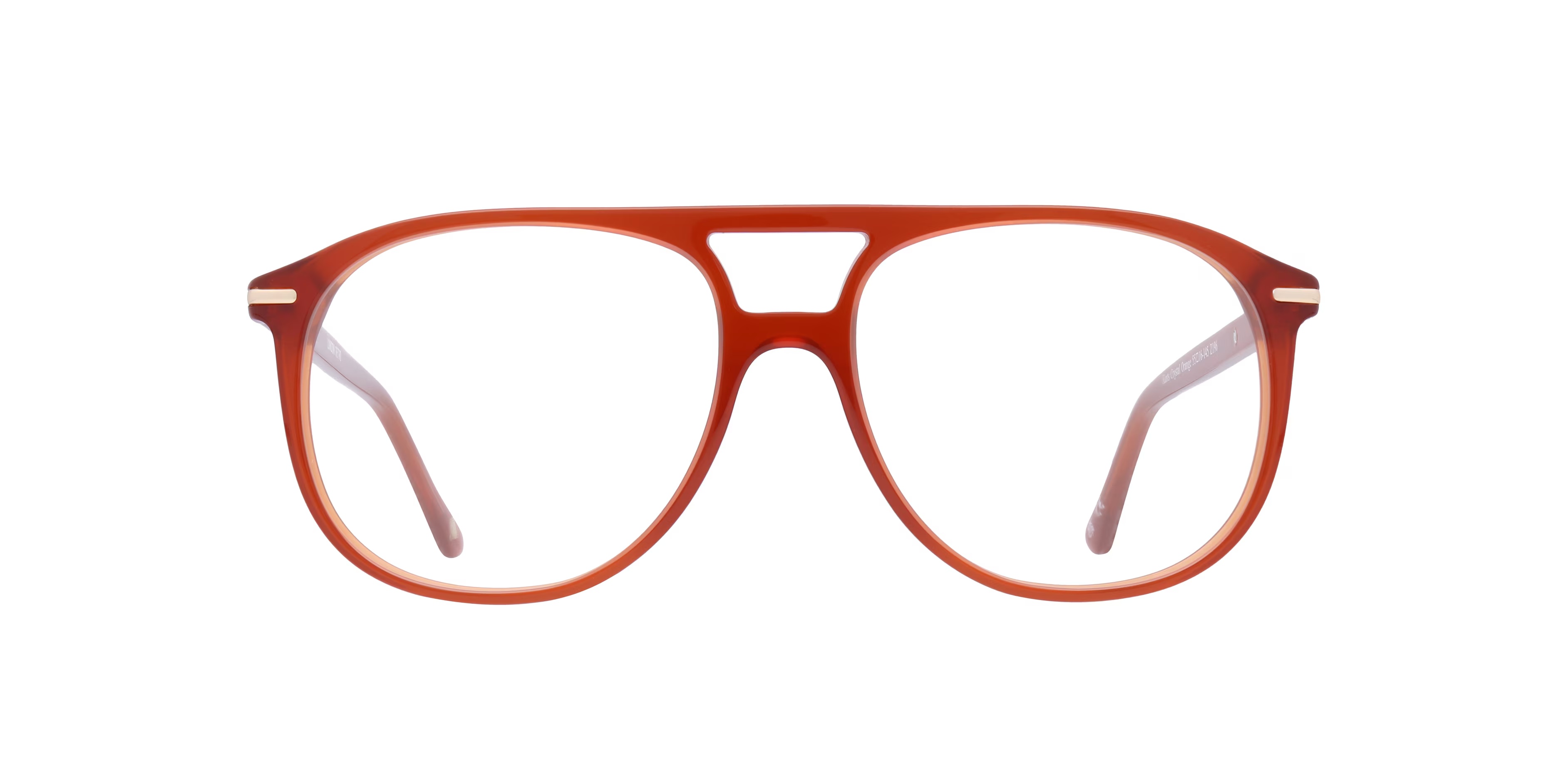 Gants Pilot Crystal Orange Full Rim Eyeglasses