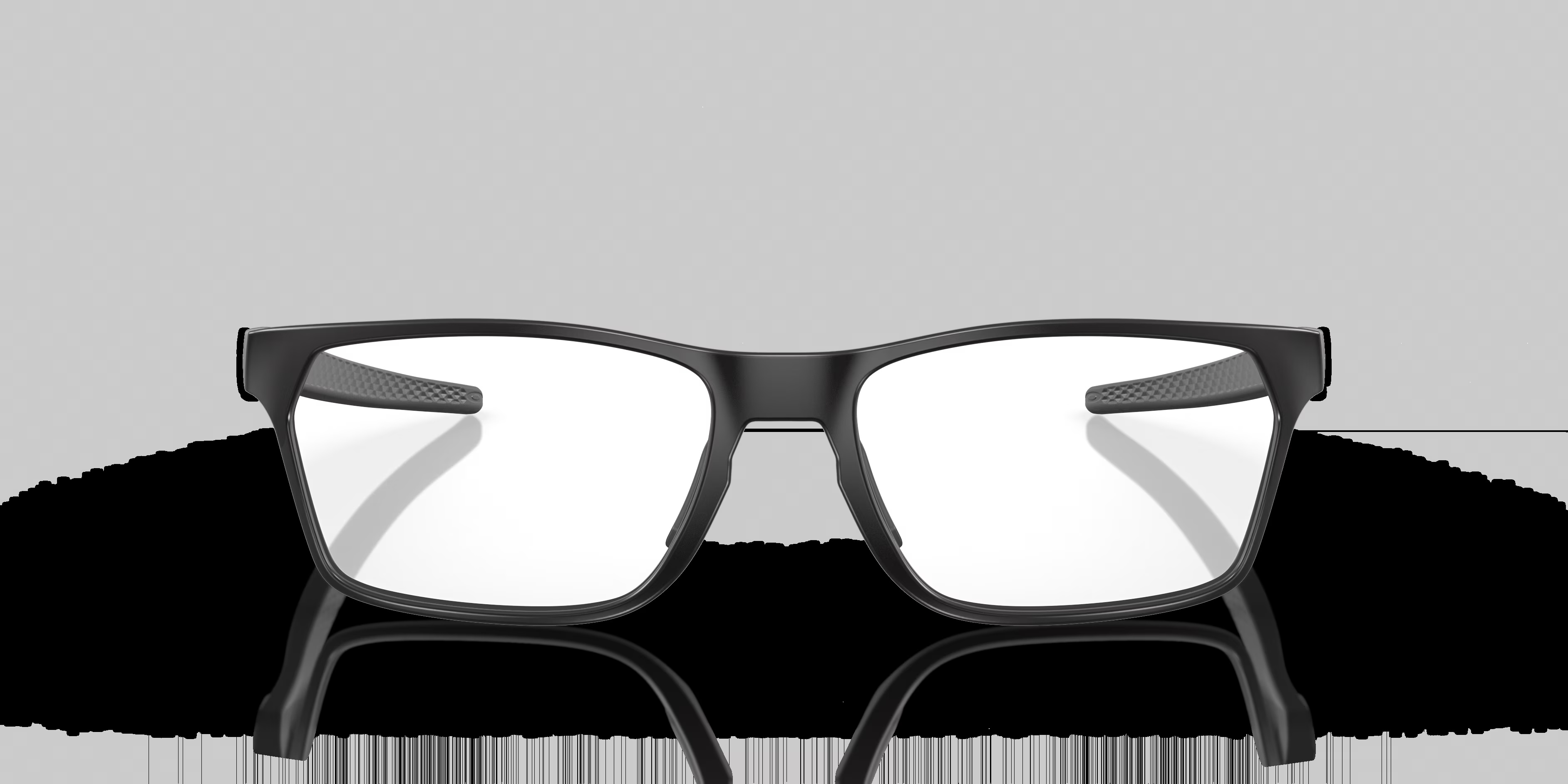 Hex Jector High Resolution Collection - Rectangle Satin Black Frame Glasses For Men