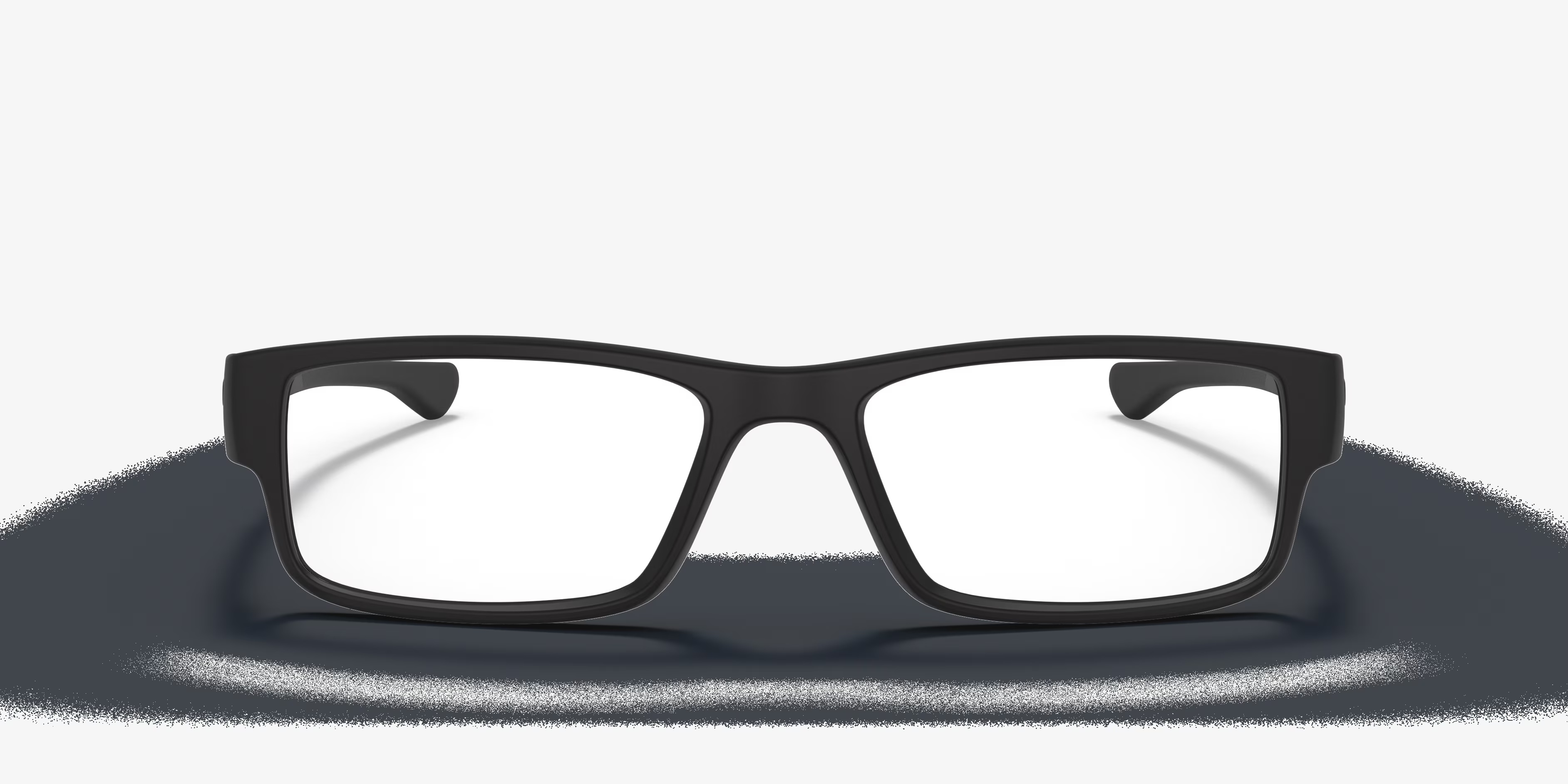 Airdropâ¢ - Rectangle Satin Black Frame Glasses For Men