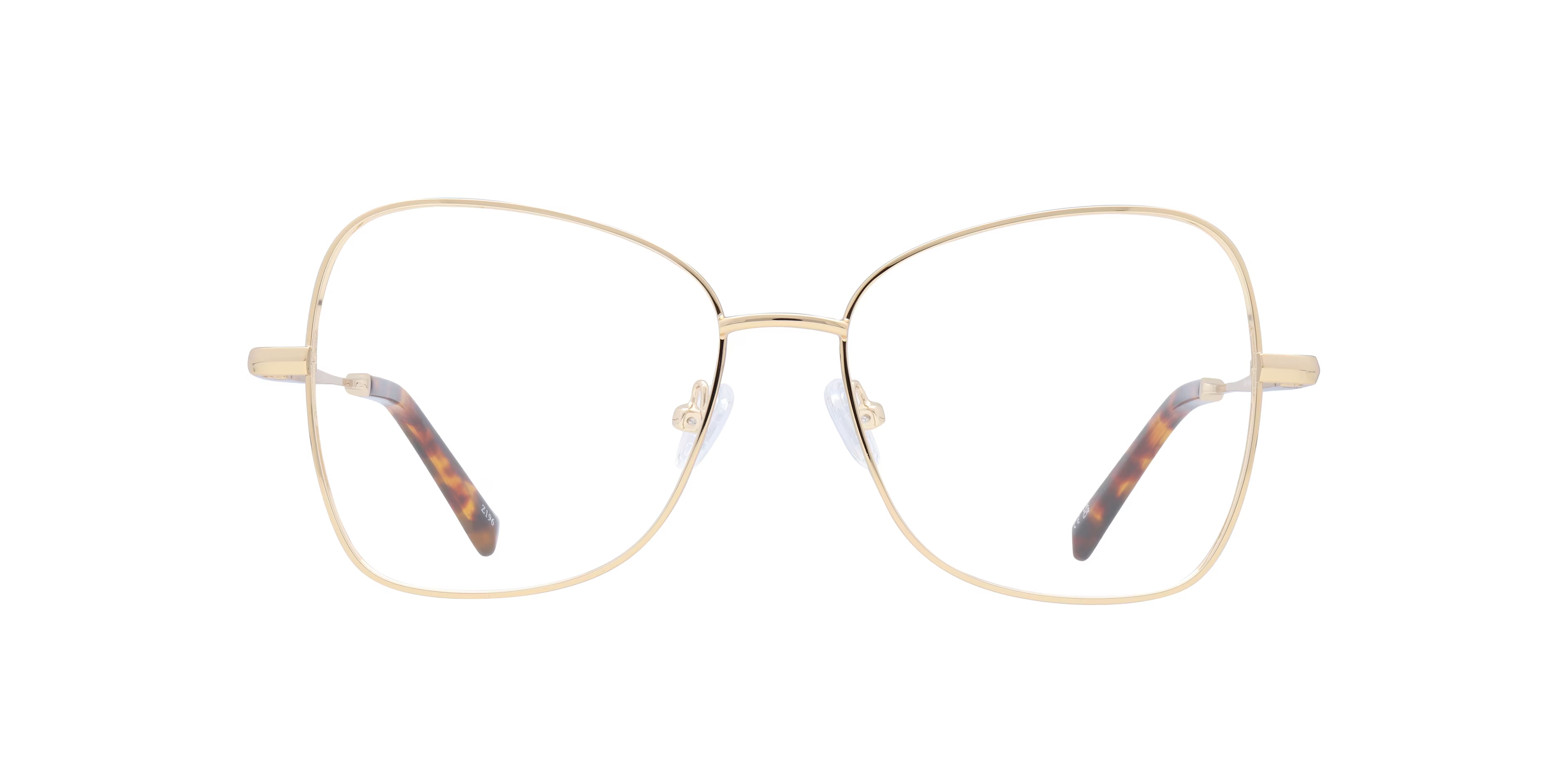 Geri Cat Eye Shiny Gold Glasses for Women 1 Geri Cat Eye Shiny Gold Glasses for Women