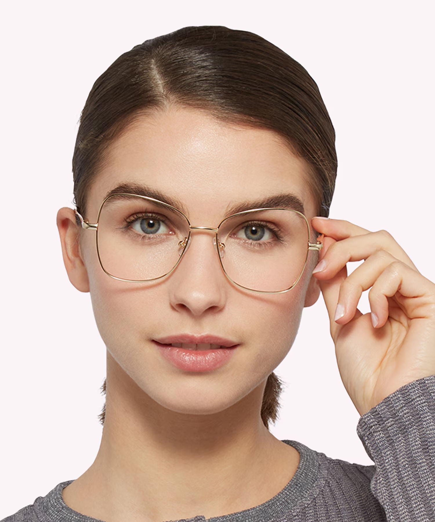 Geri Cat Eye Shiny Gold Glasses for Women 2 Geri Cat Eye Shiny Gold Glasses for Women