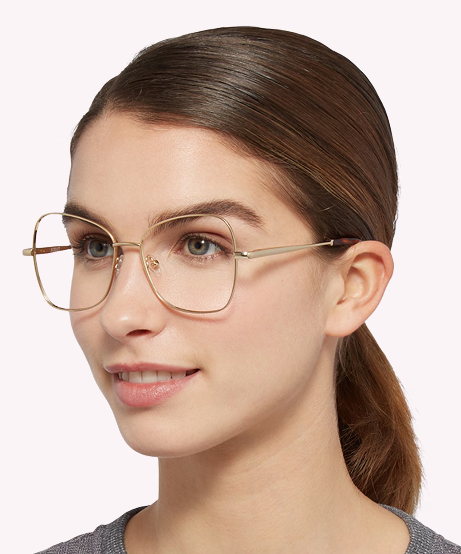 Geri Cat Eye Shiny Gold Glasses for Women 3 Geri Cat Eye Shiny Gold Glasses for Women
