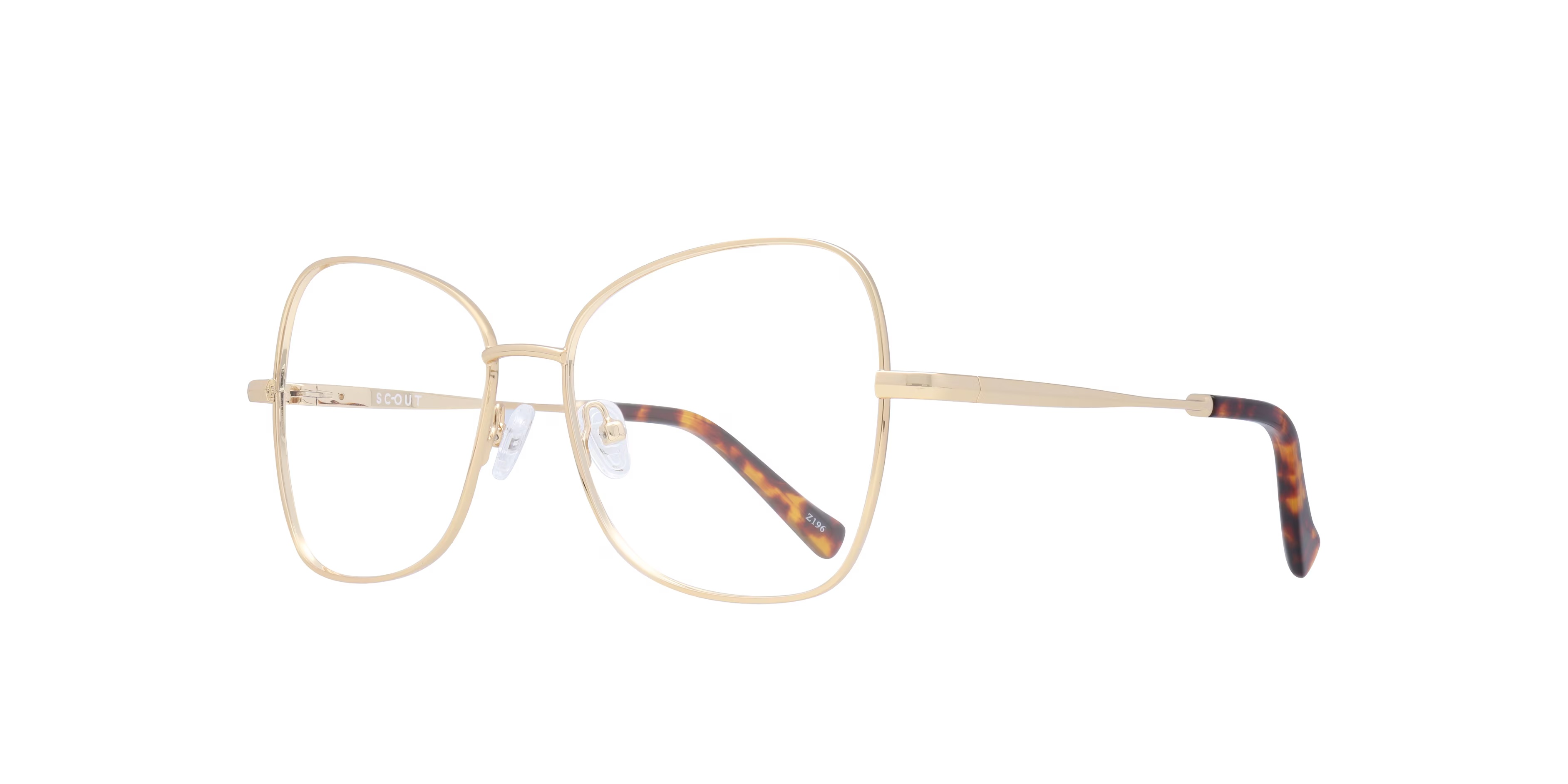 Geri Cat Eye Shiny Gold Glasses for Women 4 Geri Cat Eye Shiny Gold Glasses for Women