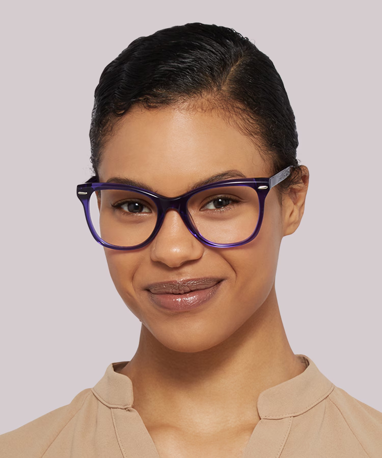 Grazia Cat Eye Crystal Purple Glasses for Women 2 Grazia Cat Eye Crystal Purple Glasses for Women