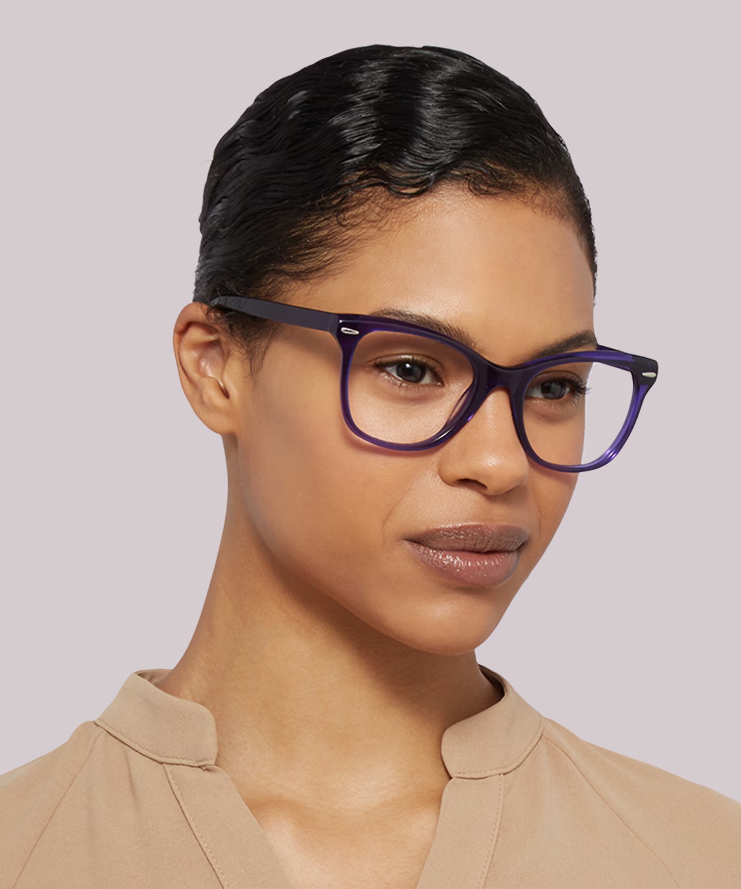 Grazia Cat Eye Crystal Purple Glasses for Women 3 Grazia Cat Eye Crystal Purple Glasses for Women