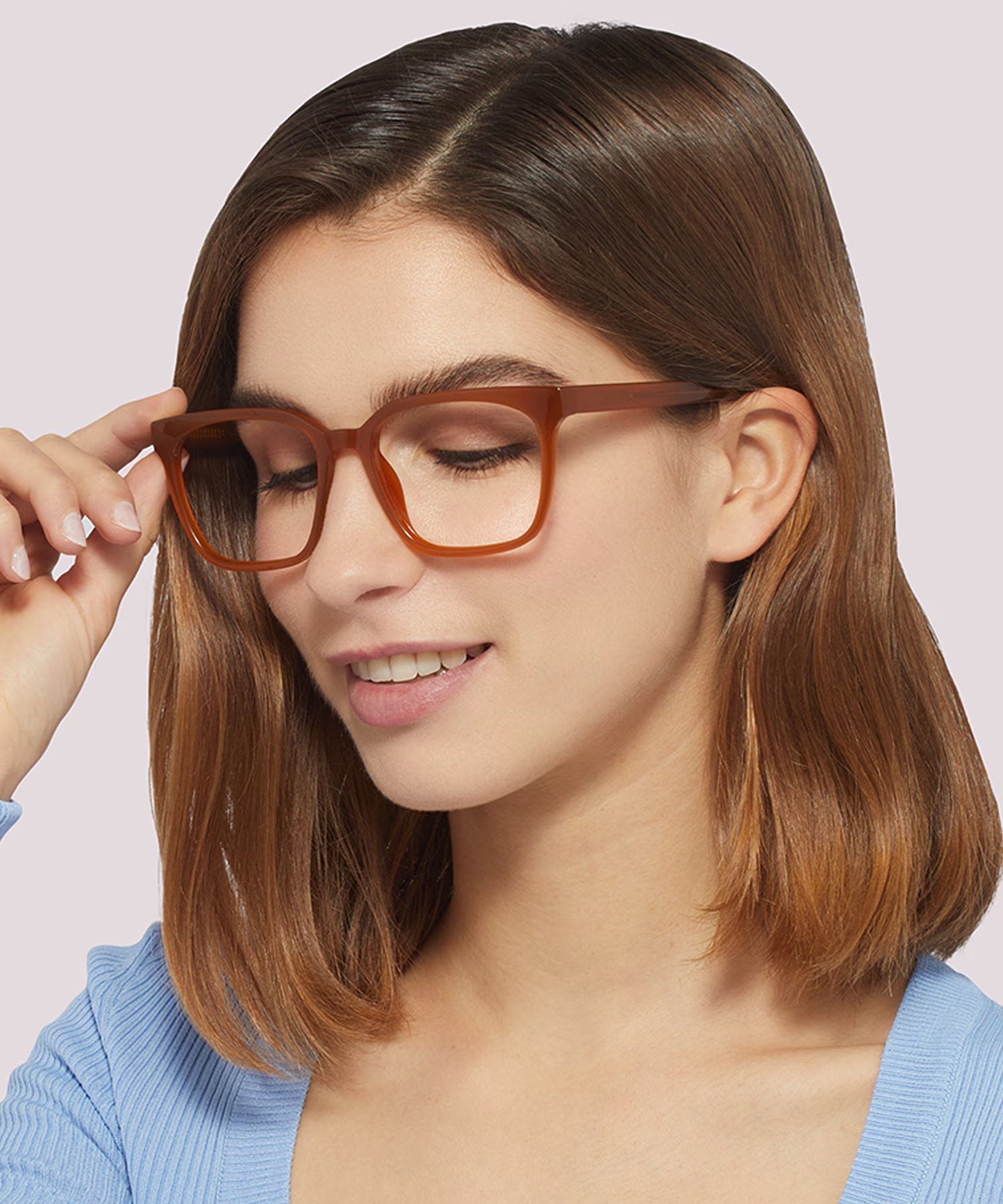 Gian Square Milky Amber Full Rim Eyeglasses 3 Gian Square Milky Amber Full Rim Eyeglasses