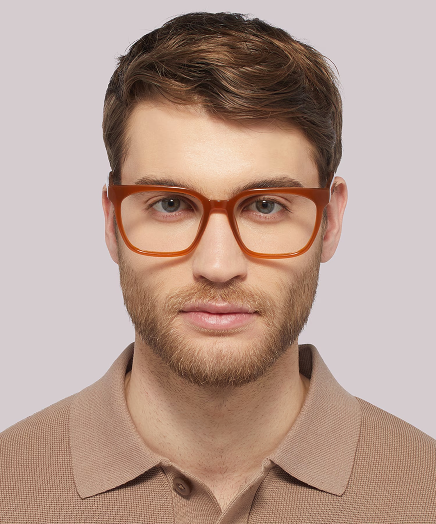 Gian Square Milky Amber Full Rim Eyeglasses 4 Gian Square Milky Amber Full Rim Eyeglasses