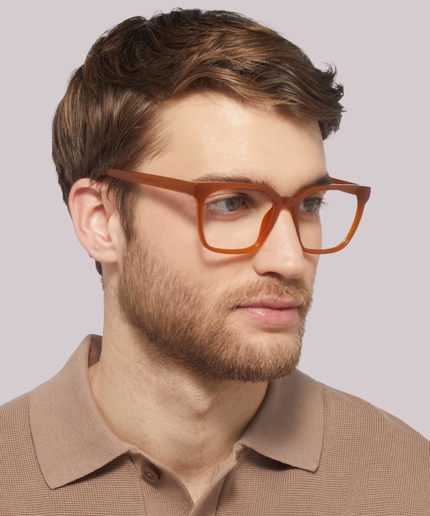 Gian Square Milky Amber Full Rim Eyeglasses 5 Gian Square Milky Amber Full Rim Eyeglasses