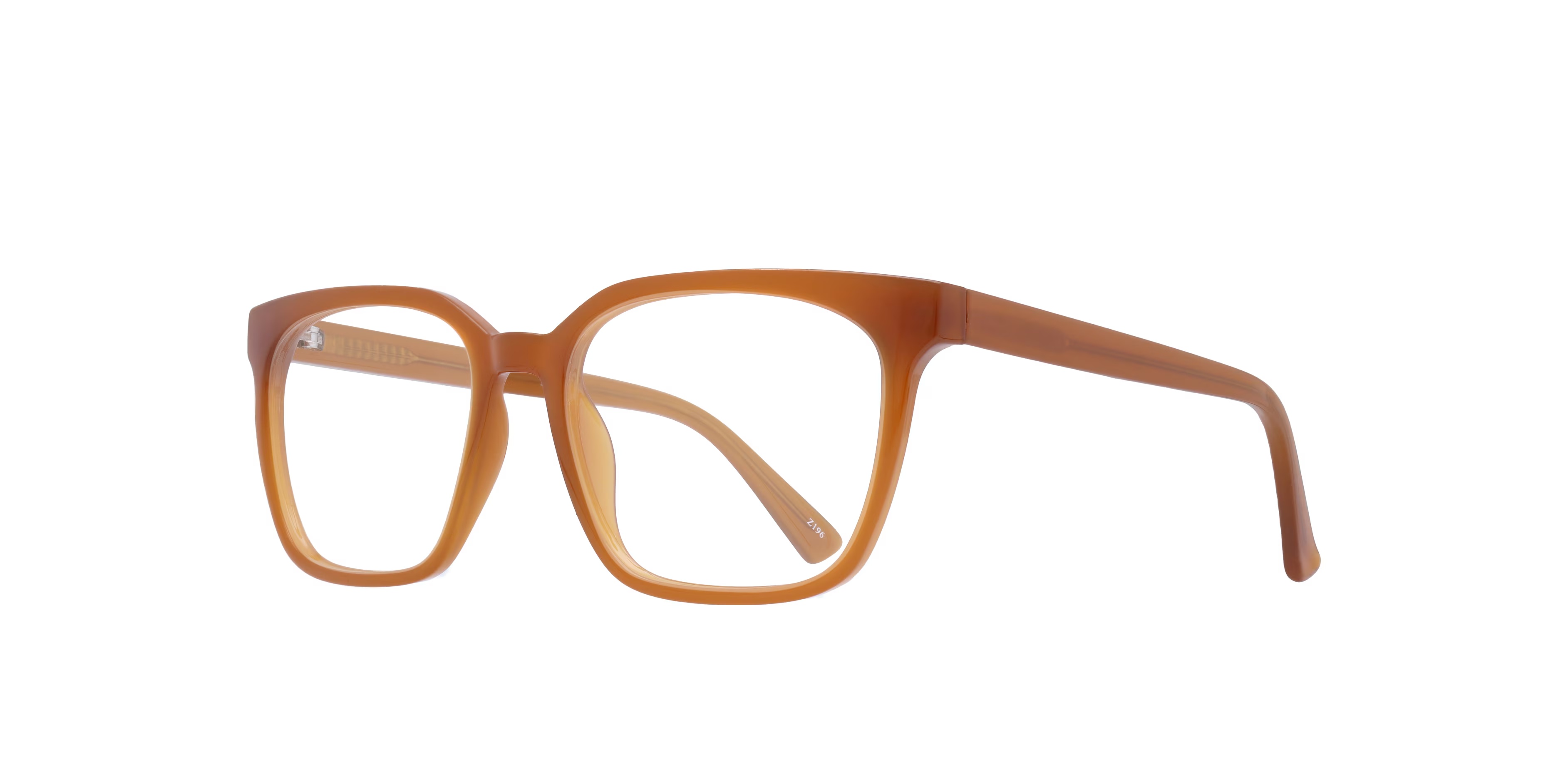 Gian Square Milky Amber Full Rim Eyeglasses 6 Gian Square Milky Amber Full Rim Eyeglasses