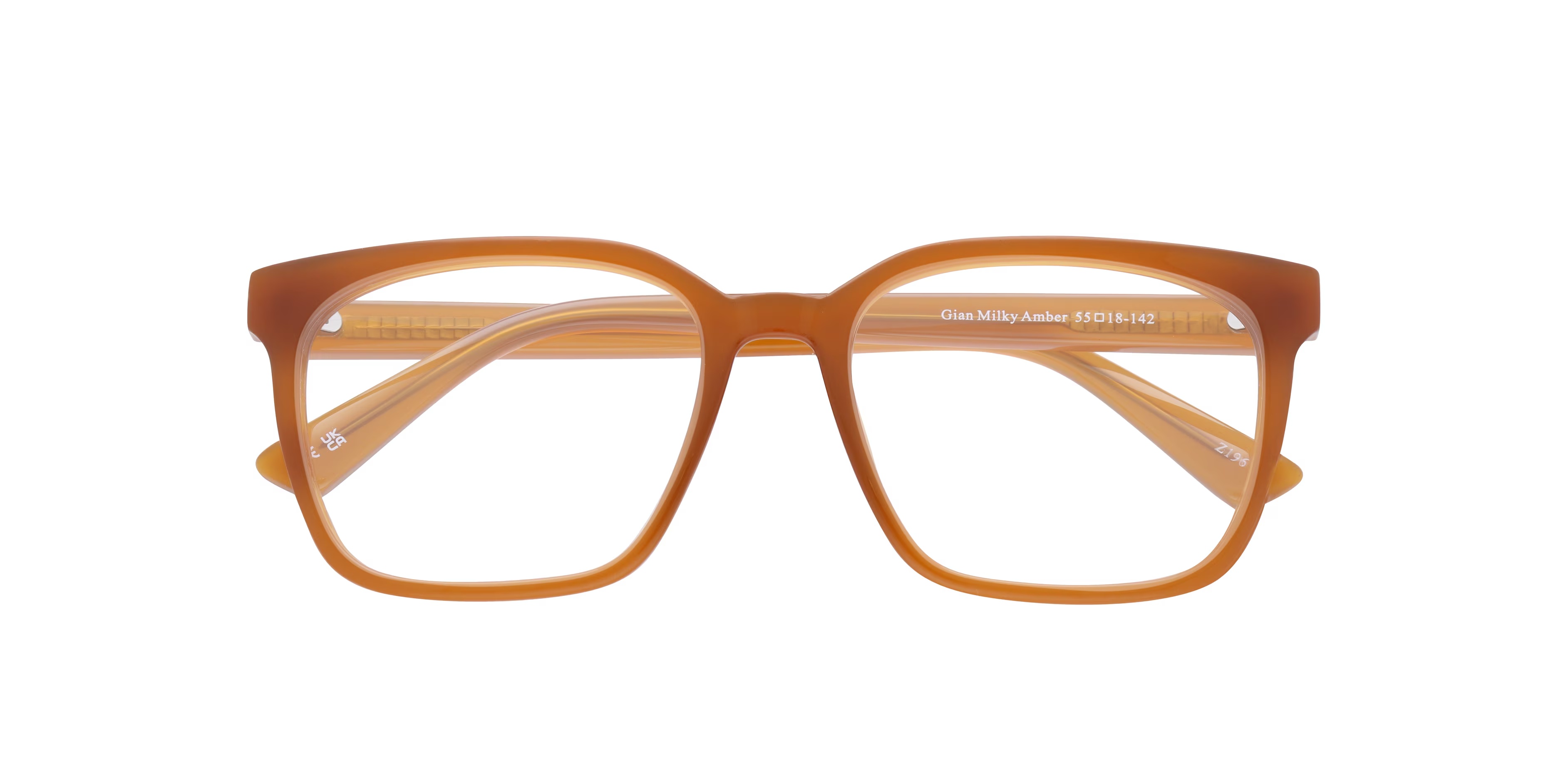 Gian Square Milky Amber Full Rim Eyeglasses 8 Gian Square Milky Amber Full Rim Eyeglasses