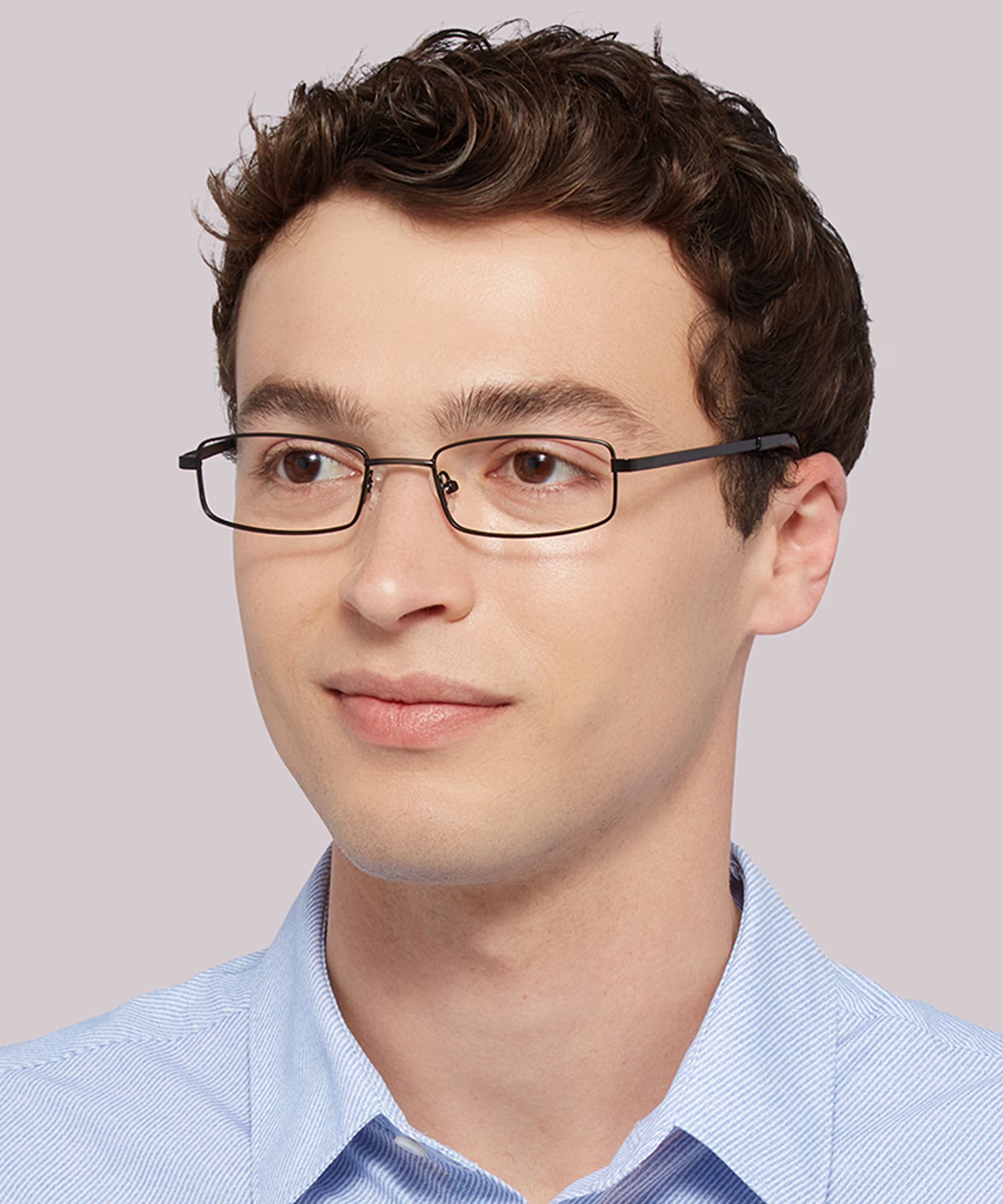 Gordan Rectangle Matte Black Glasses for Men 3 Gordan Rectangle Matte Black Glasses for Men