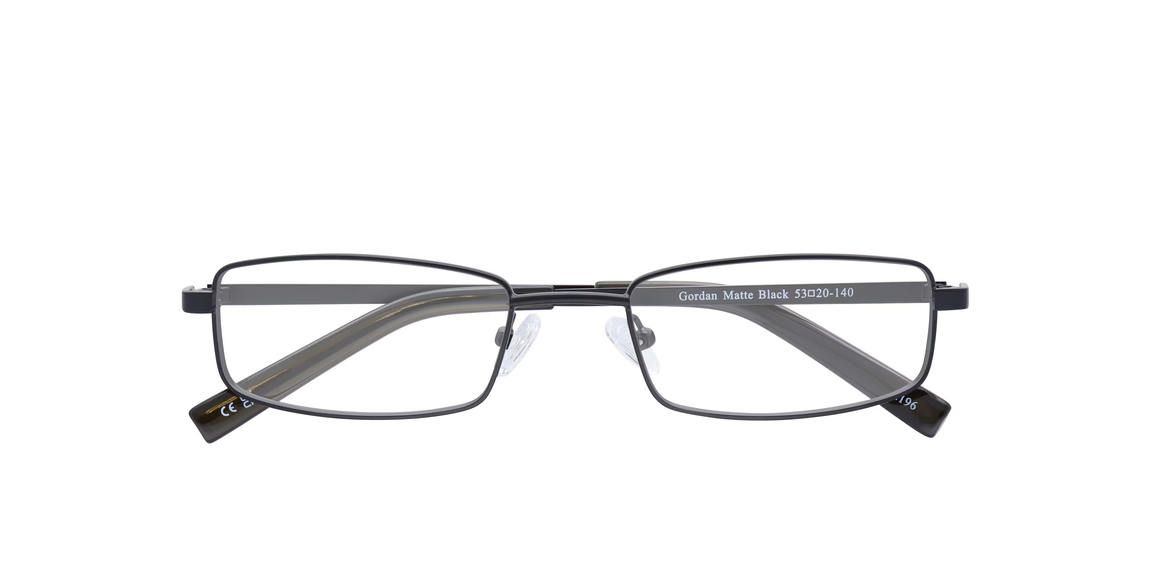 Gordan Rectangle Matte Black Glasses for Men 6 Gordan Rectangle Matte Black Glasses for Men
