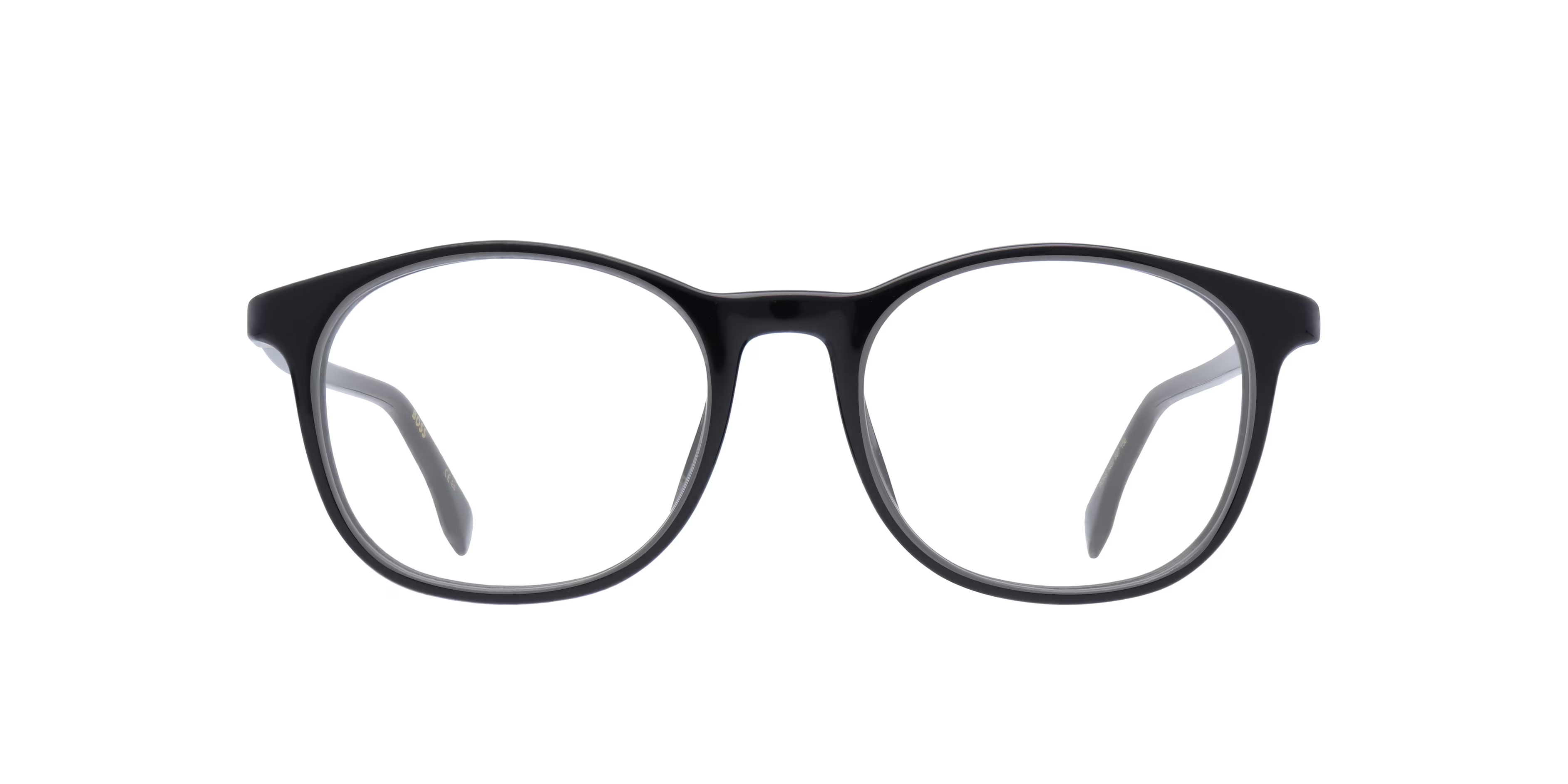BOSS 1437 - Rectangle Black Frame Glasses For Men