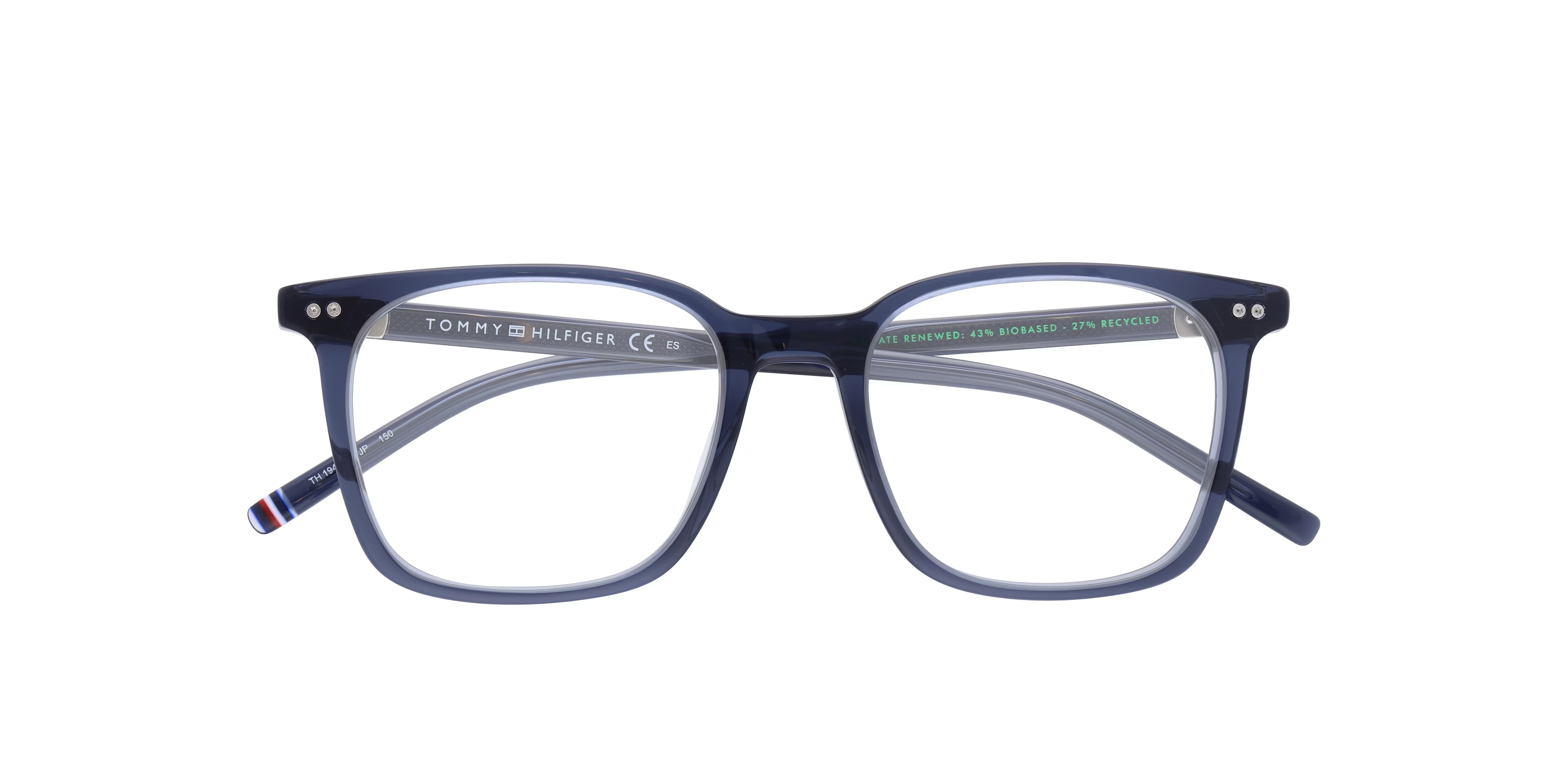 TH 1942 - Rectangle Blue Frame Glasses For Men 6 TH 1942 - Rectangle Blue Frame Glasses For Men