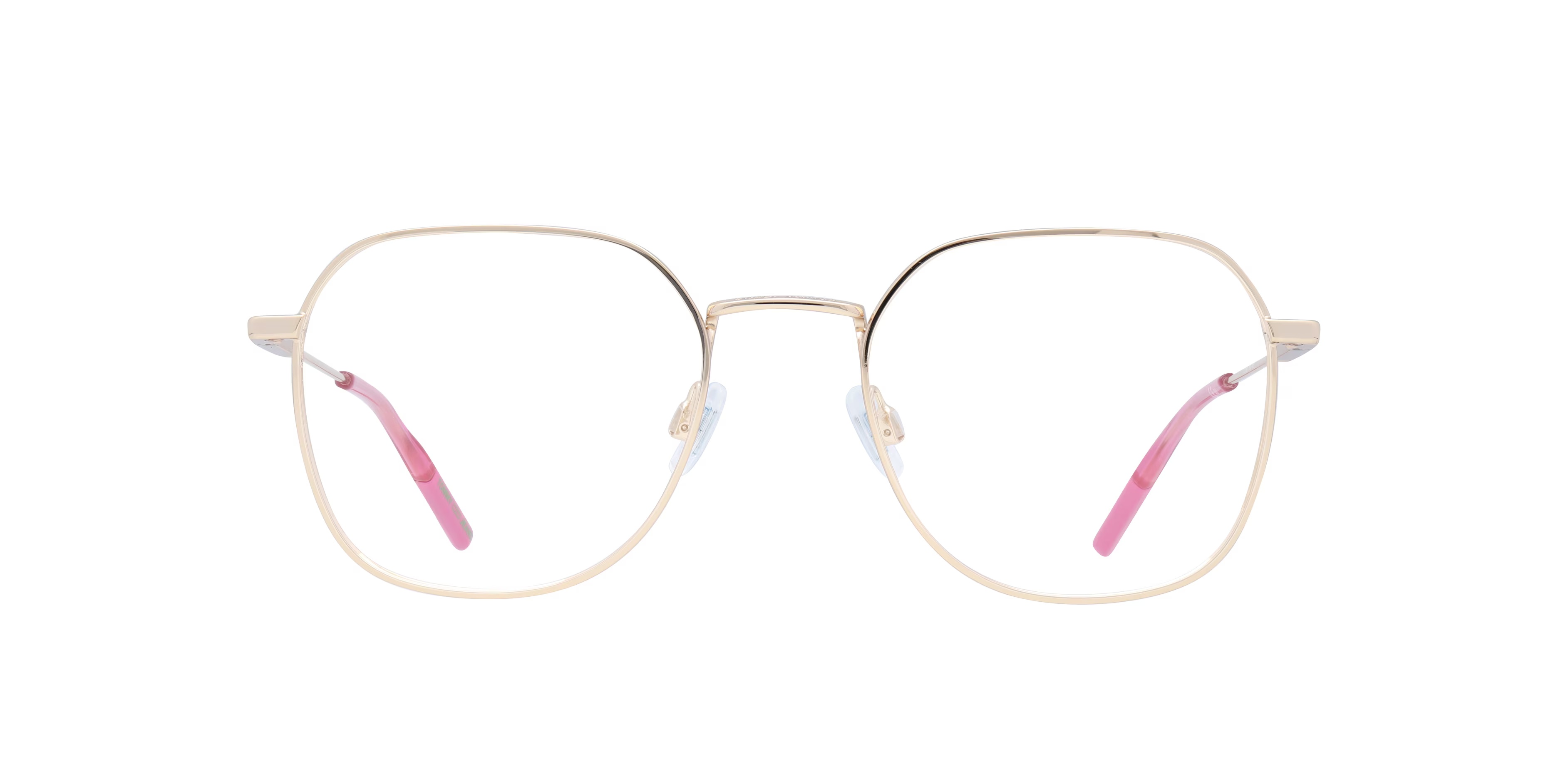 TJ 0091 - Rectangle Gold Frame Eyeglasses