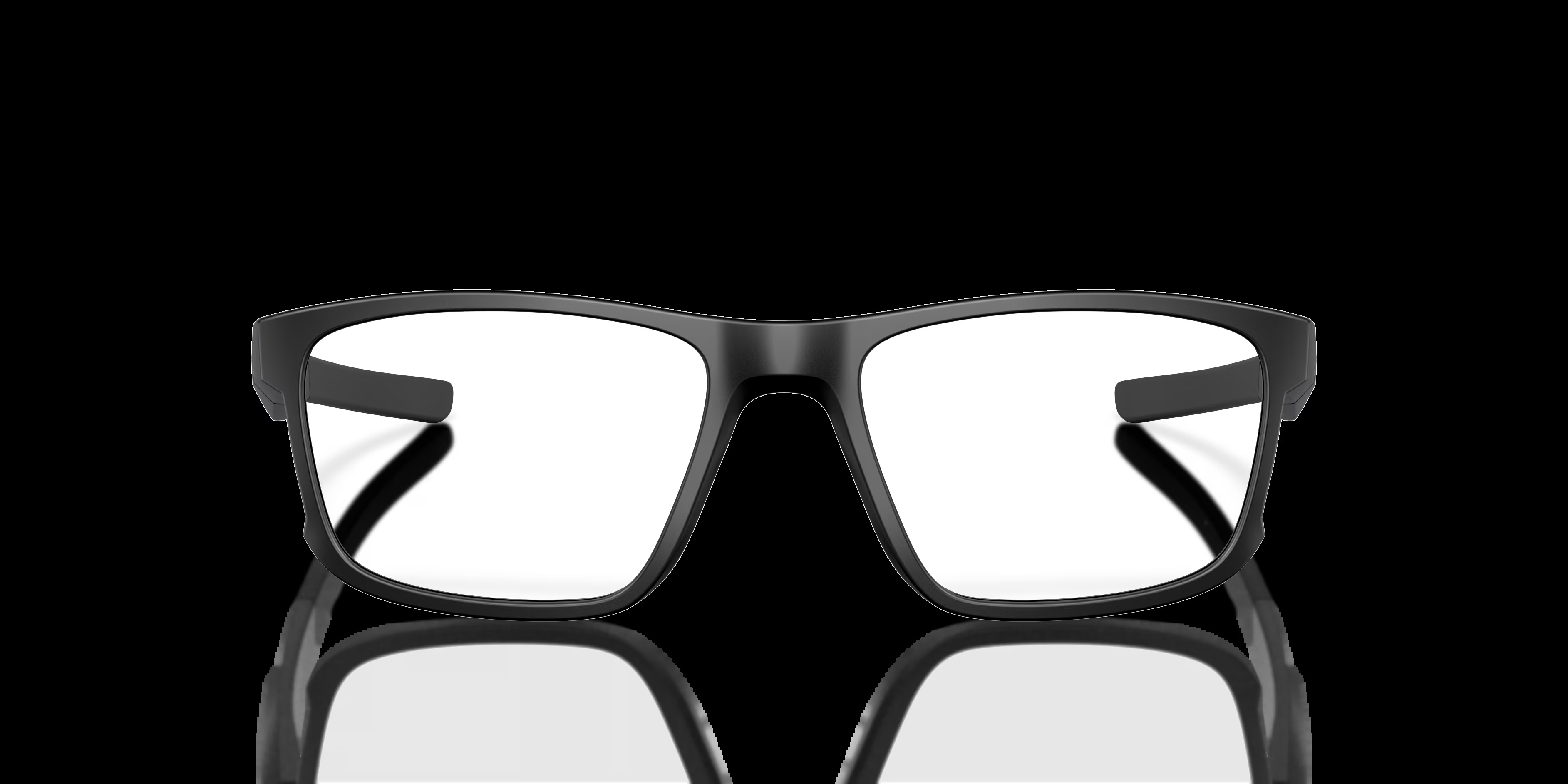Hyperlink - Square Satin Black Frame Glasses For Men