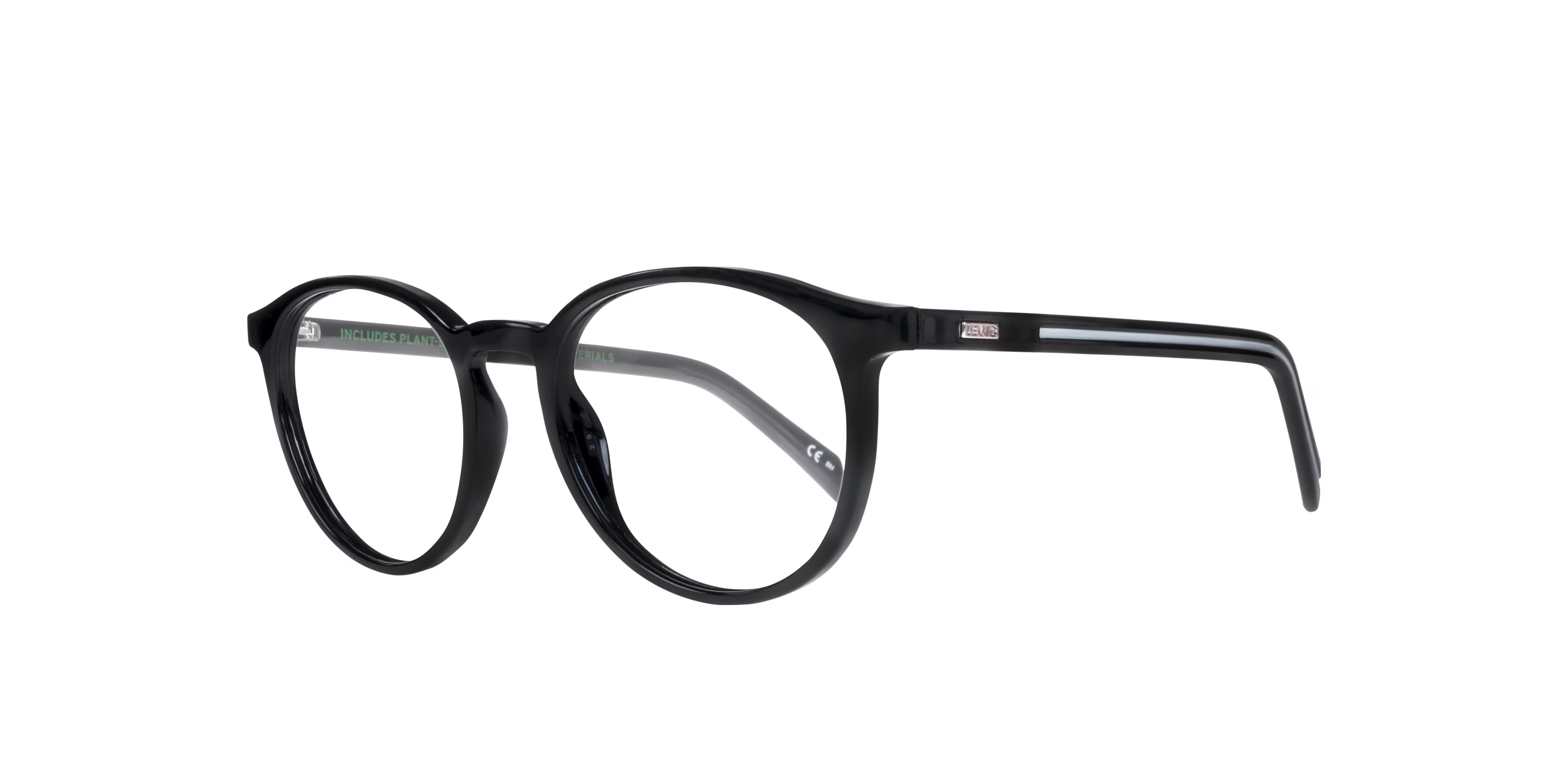 LV 5048 Phantos Black Shiny Full Rim Eyeglasses 6 LV 5048 Phantos Black Shiny Full Rim Eyeglasses