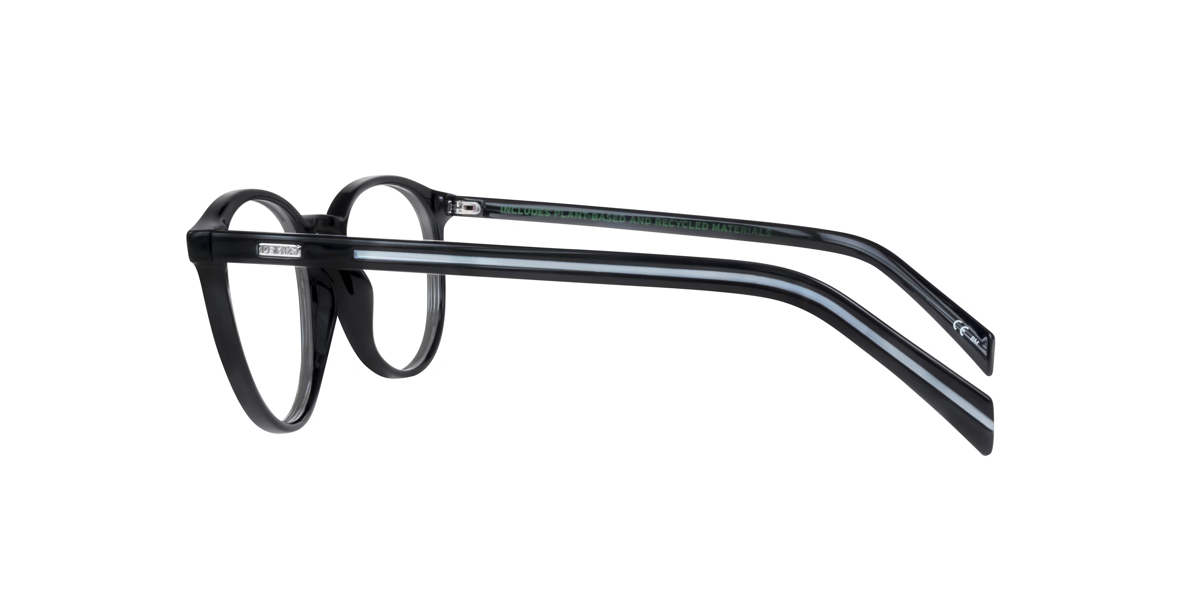 LV 5048 Phantos Black Shiny Full Rim Eyeglasses 7 LV 5048 Phantos Black Shiny Full Rim Eyeglasses
