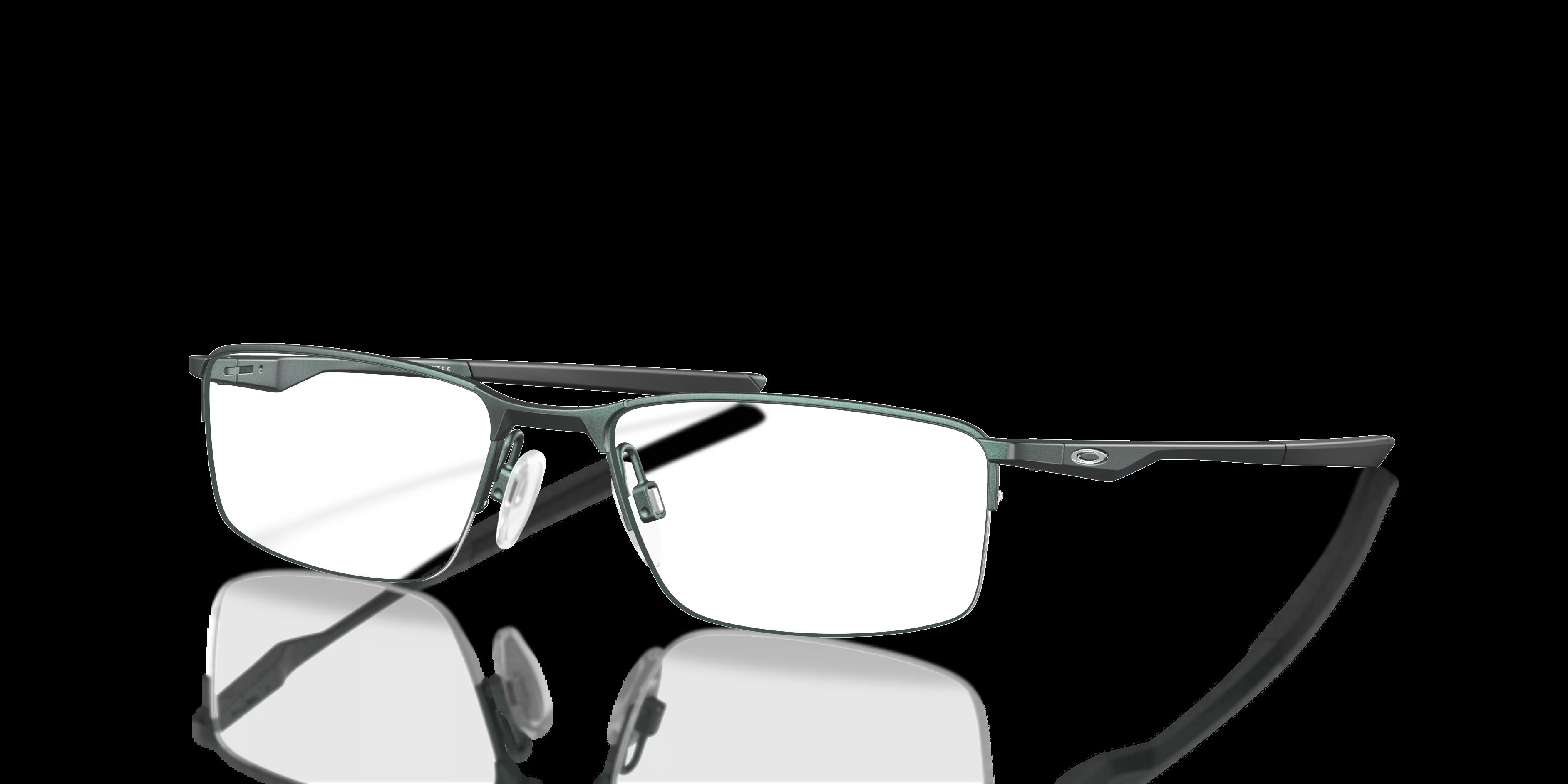 Socket 5.5 - Rectangle Dark Matte Silver & Blue Colorshift Frame Glasses For Men 4 Socket 5.5 - Rectangle Dark Matte Silver & Blue Colorshift Frame Glasses For Men