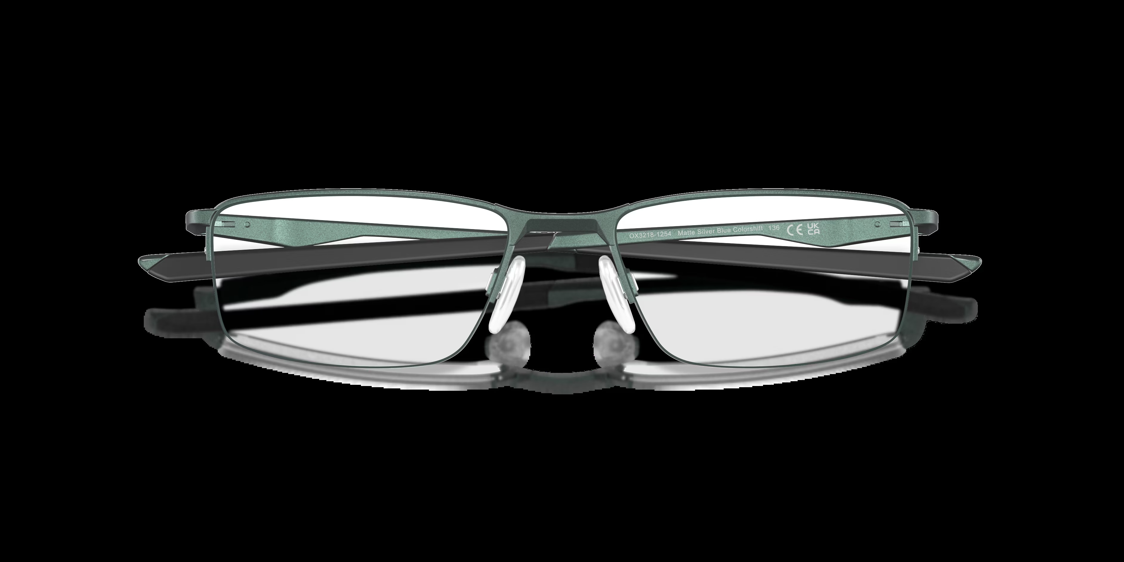 Socket 5.5 - Rectangle Dark Matte Silver & Blue Colorshift Frame Glasses For Men 6 Socket 5.5 - Rectangle Dark Matte Silver & Blue Colorshift Frame Glasses For Men