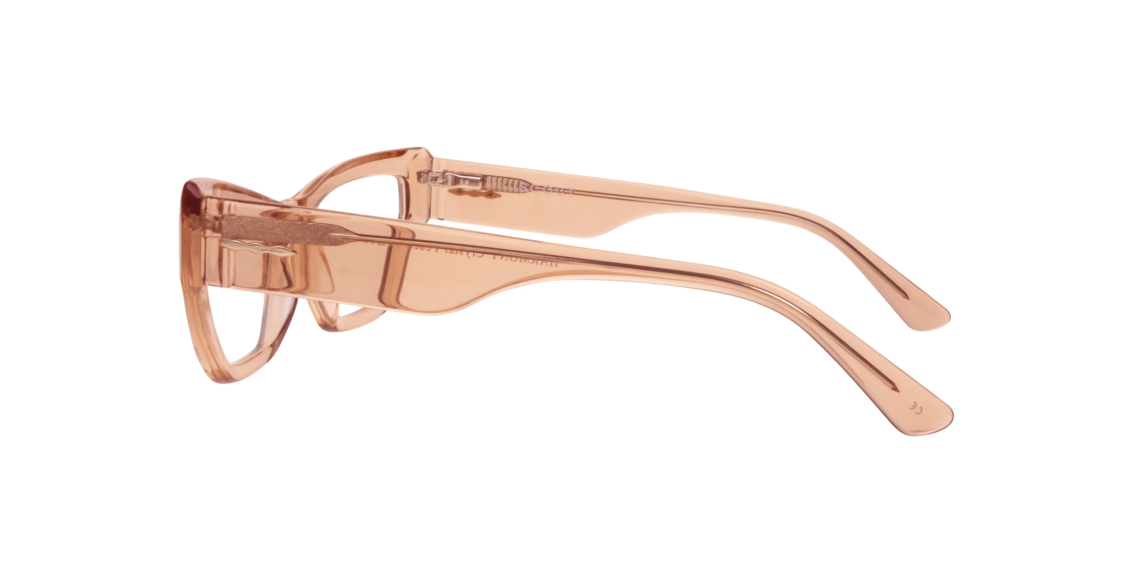 Harmony Cat Eye Crystal Peach Glasses for Women 5 Harmony Cat Eye Crystal Peach Glasses for Women