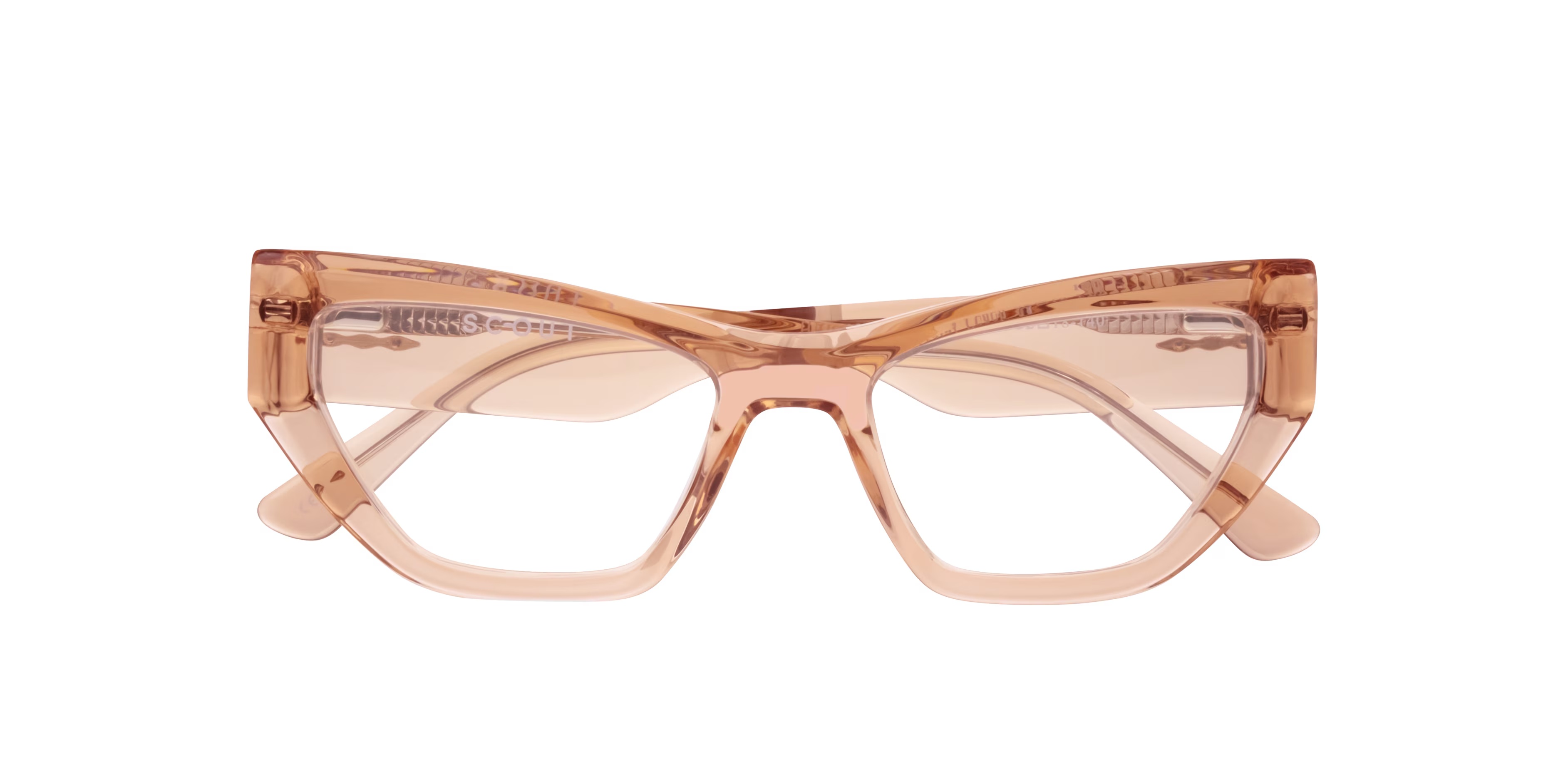 Harmony Cat Eye Crystal Peach Glasses for Women 6 Harmony Cat Eye Crystal Peach Glasses for Women