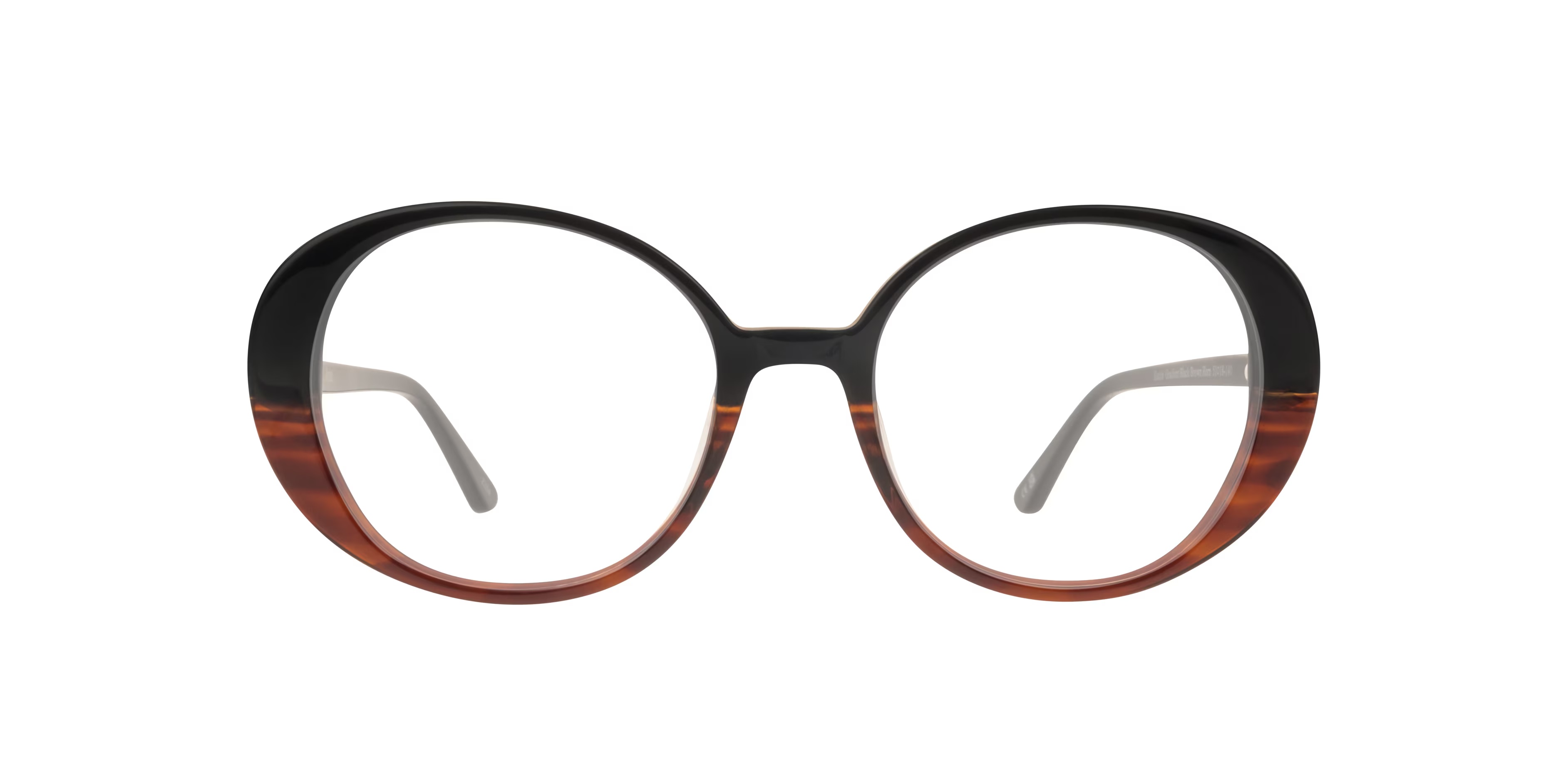 Hattie Oval Gradient Black & Brown Horn Glasses for Women 1 Hattie Oval Gradient Black & Brown Horn Glasses for Women