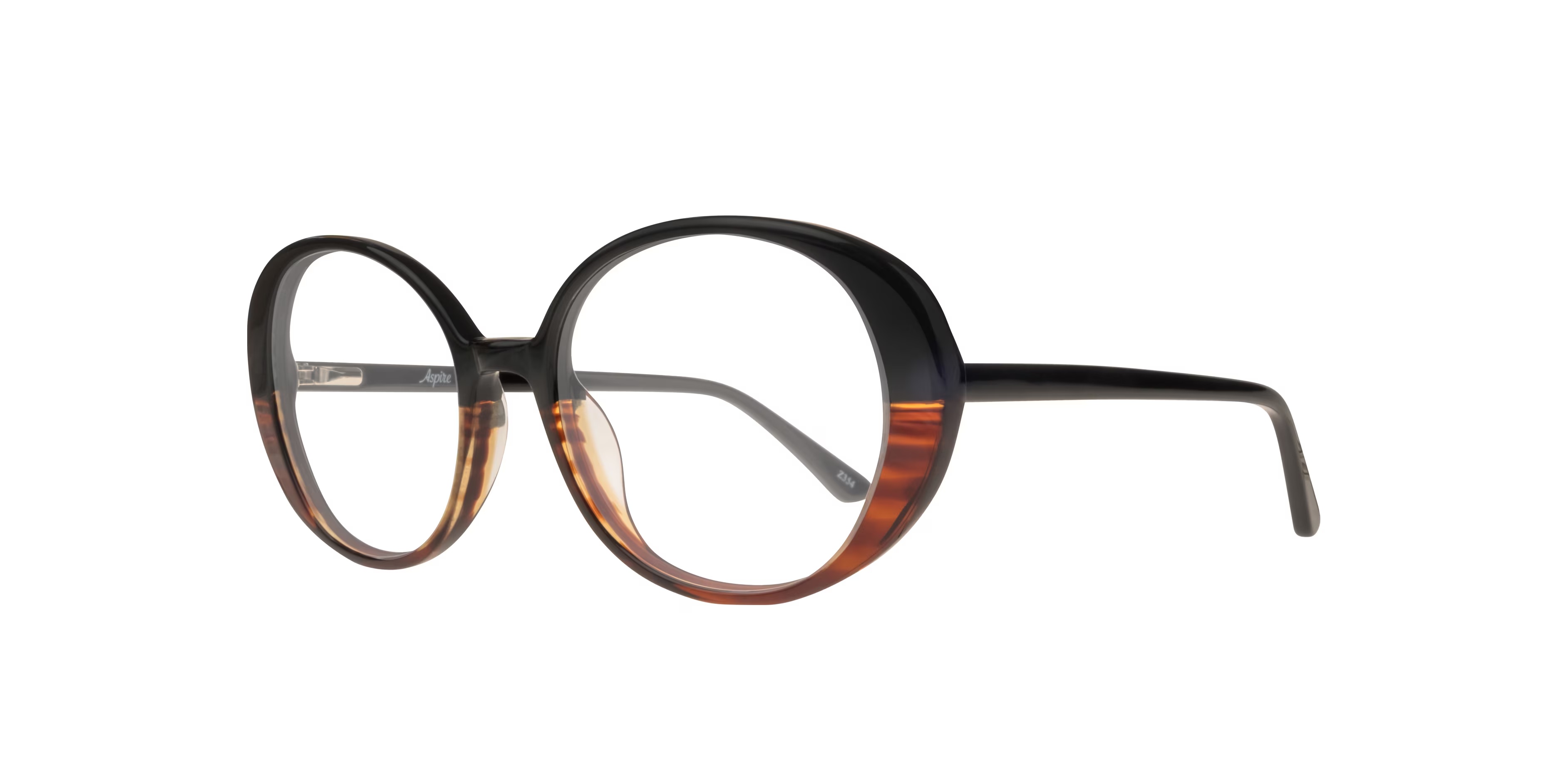 Hattie Oval Gradient Black & Brown Horn Glasses for Women 4 Hattie Oval Gradient Black & Brown Horn Glasses for Women