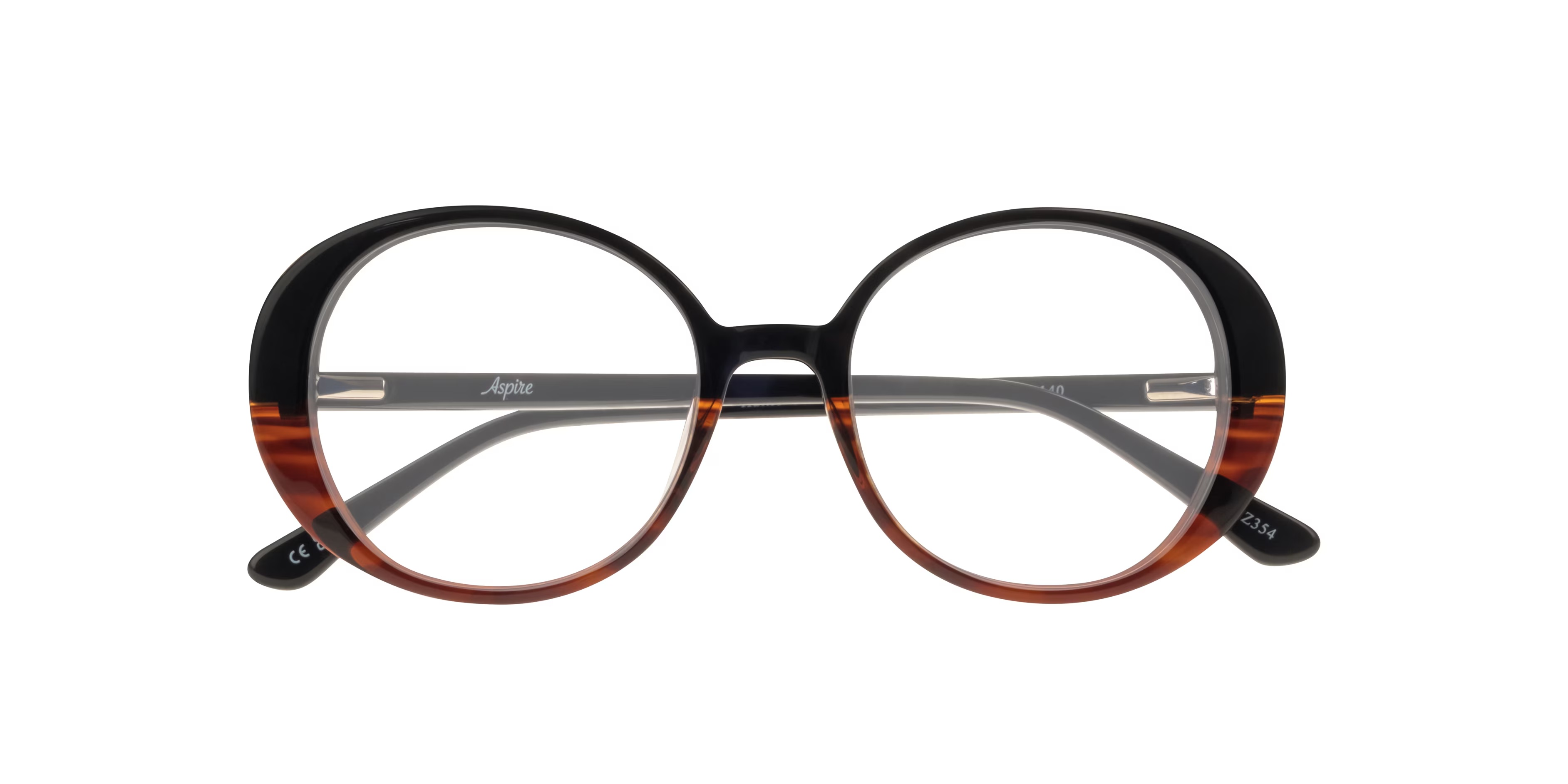 Hattie Oval Gradient Black & Brown Horn Glasses for Women 6 Hattie Oval Gradient Black & Brown Horn Glasses for Women