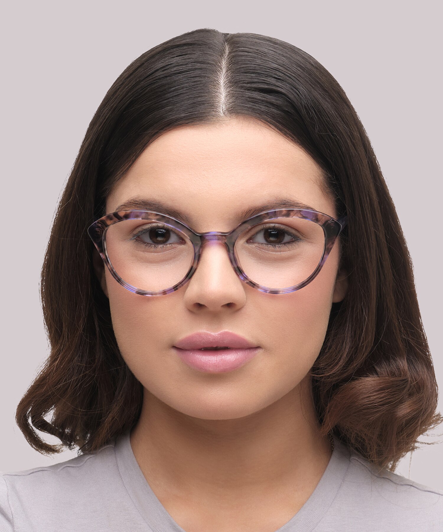 Harley Cat Eye Purple Havana Glasses for Women 2 Harley Cat Eye Purple Havana Glasses for Women