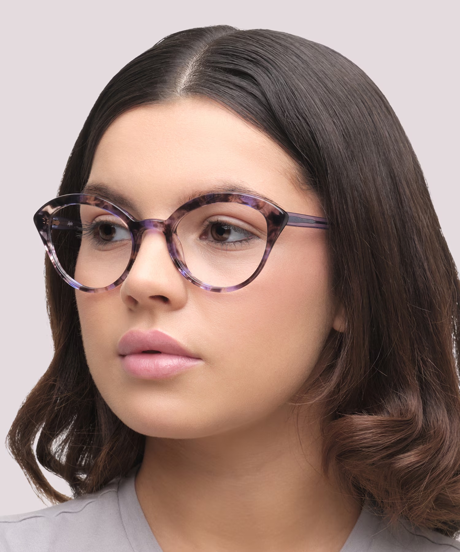 Harley Cat Eye Purple Havana Glasses for Women 3 Harley Cat Eye Purple Havana Glasses for Women